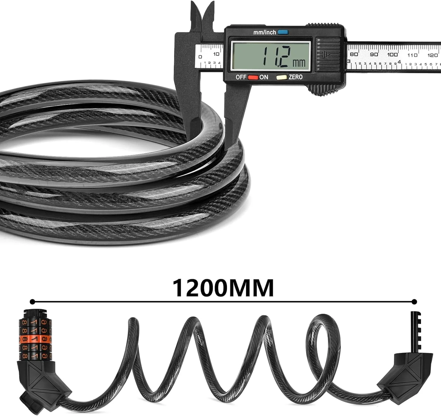 قفل کابلی 5 رقمی دوچرخه TERRIFI به طول 120 سانتی متر - قفل کابلی ترکیبی با امنیت بالا برای دوچرخه ها و تجهیزات فضای باز به همراه براکت نصب قفل کابلی 5 رقمی دوچرخه TERRIFI به طول 120 سانتی متر - قفل کابلی ترکیبی با امنیت بالا برای دوچرخه ها و تجهیزات فضای باز به همراه براکت نصب
