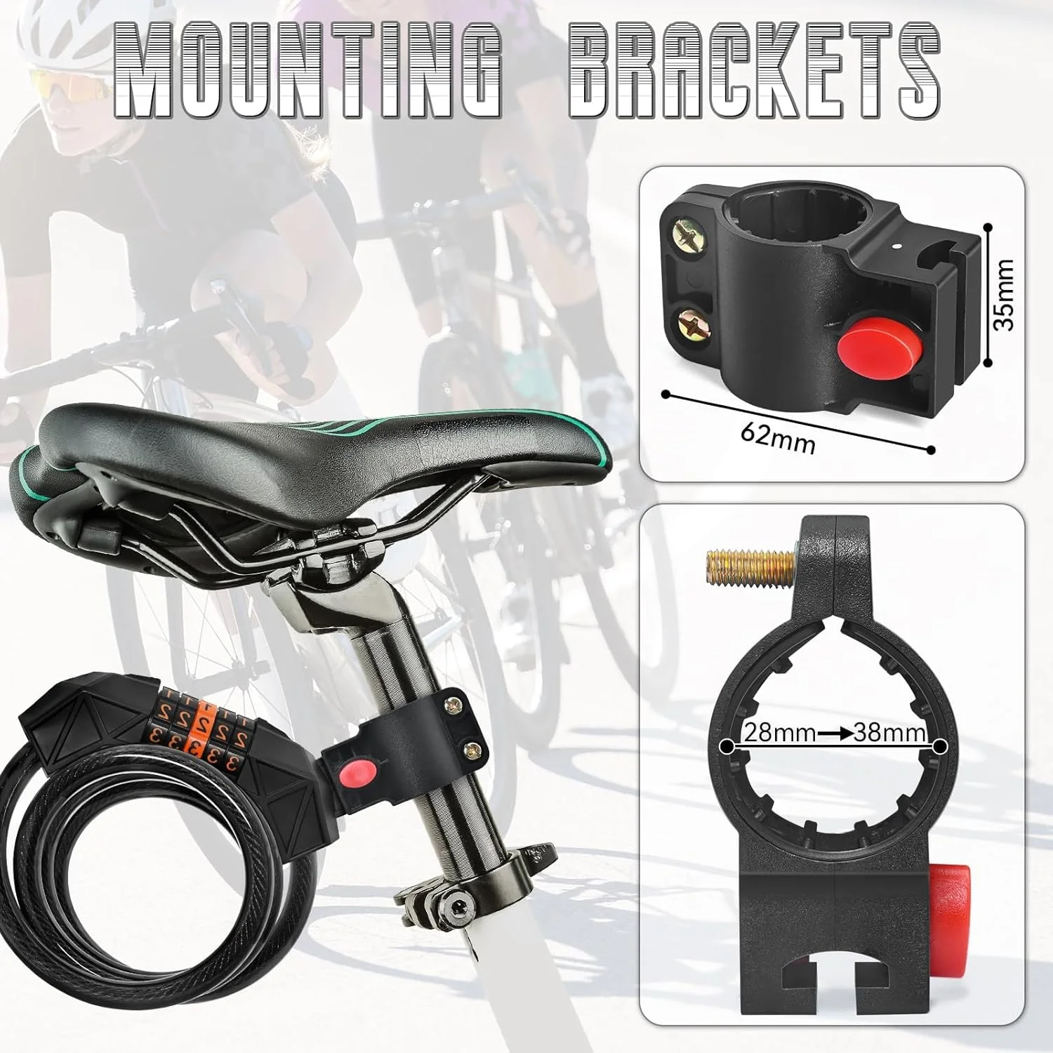 قفل کابلی 5 رقمی دوچرخه TERRIFI به طول 120 سانتی متر - قفل کابلی ترکیبی با امنیت بالا برای دوچرخه ها و تجهیزات فضای باز به همراه براکت نصب قفل کابلی 5 رقمی دوچرخه TERRIFI به طول 120 سانتی متر - قفل کابلی ترکیبی با امنیت بالا برای دوچرخه ها و تجهیزات فضای باز به همراه براکت نصب