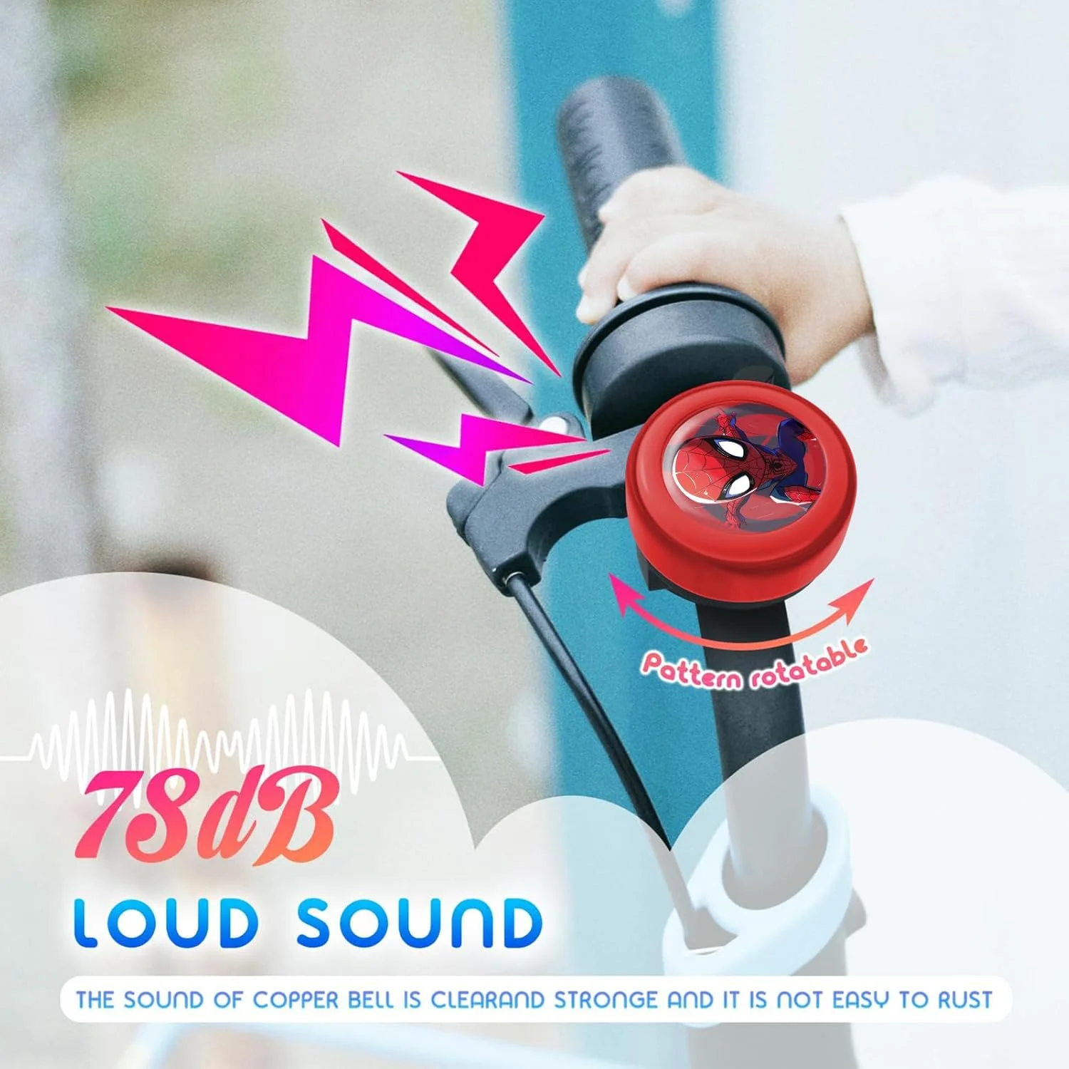 زنگ دوچرخه برای کودکان - زنگ آلومینیومی دوچرخه با صدای بلند و واضح - مناسب برای دوچرخه و اسکوتر، لوازم جانبی دوچرخه برای کودکان دختران پسران و بزرگسالان زنگ دوچرخه برای کودکان - زنگ آلومینیومی دوچرخه با صدای بلند و واضح - مناسب برای دوچرخه و اسکوتر، لوازم جانبی دوچرخه برای کودکان دختران پسران و بزرگسالان