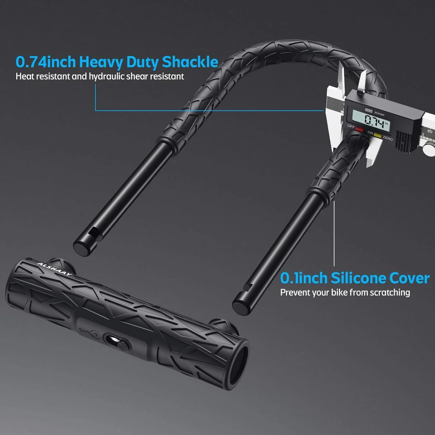 قفل U شکل دوچرخه سنگین - فوق العاده قوی با مقاومت برشی 12 تن، قفل U شکل 20 میلی متری ضد سرقت با سوراخ کلید روکش سیلیکونی با پوشش کشویی، کابل فولادی 4 فوتی با براکت نصب و 3 کلید (L) قفل U شکل دوچرخه سنگین - فوق العاده قوی با مقاومت برشی 12 تن، قفل U شکل 20 میلی متری ضد سرقت با سوراخ کلید روکش سیلیکونی با پوشش کشویی، کابل فولادی 4 فوتی با براکت نصب و 3 کلید (L)