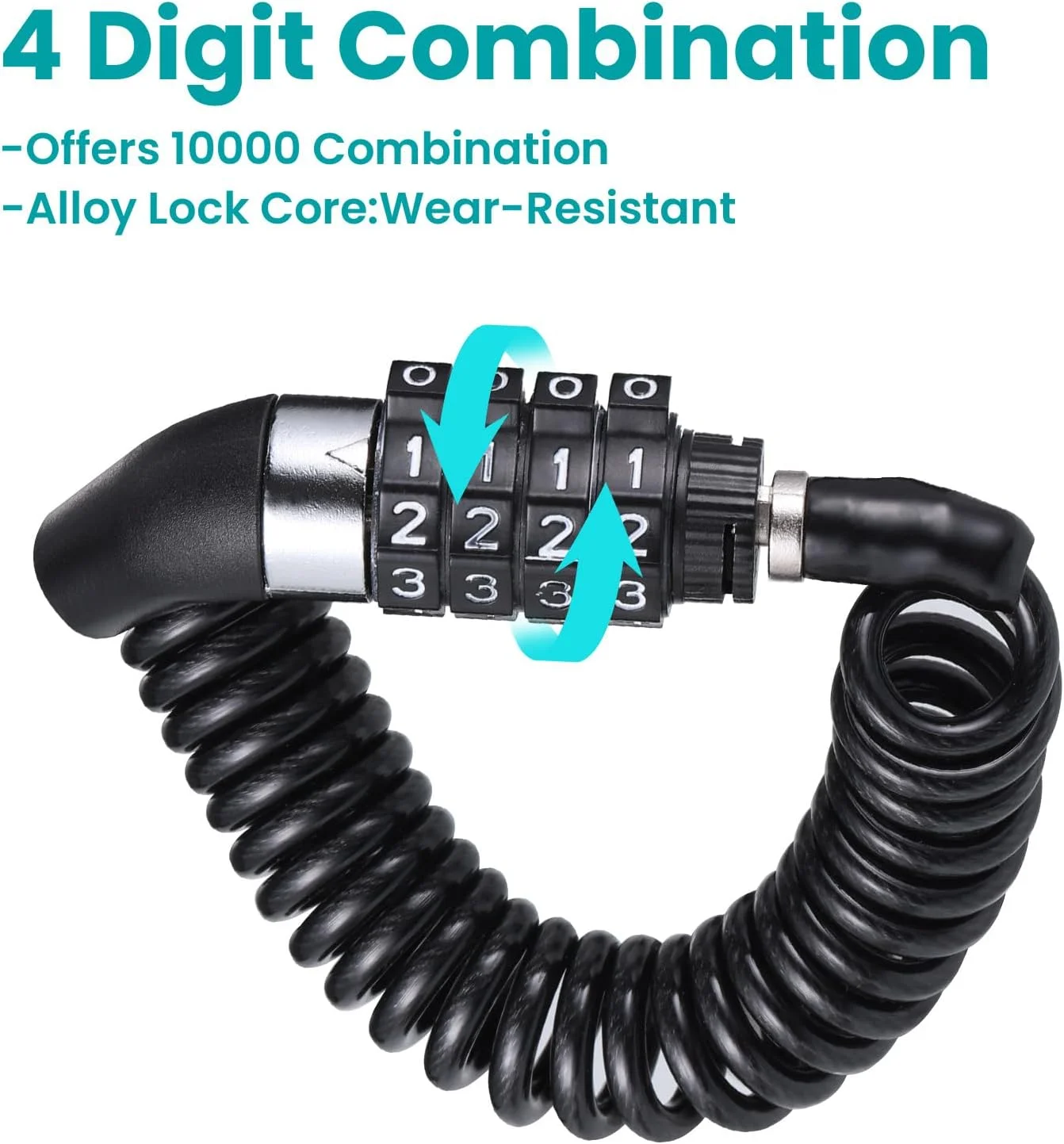 قفل کلاه ایمنی دوچرخه Hejo، 2 عدد قفل ترکیبی چند منظوره و مقاوم برای فضای باز (مشکی) قفل کلاه ایمنی دوچرخه Hejo، 2 عدد قفل ترکیبی چند منظوره و مقاوم برای فضای باز (مشکی)