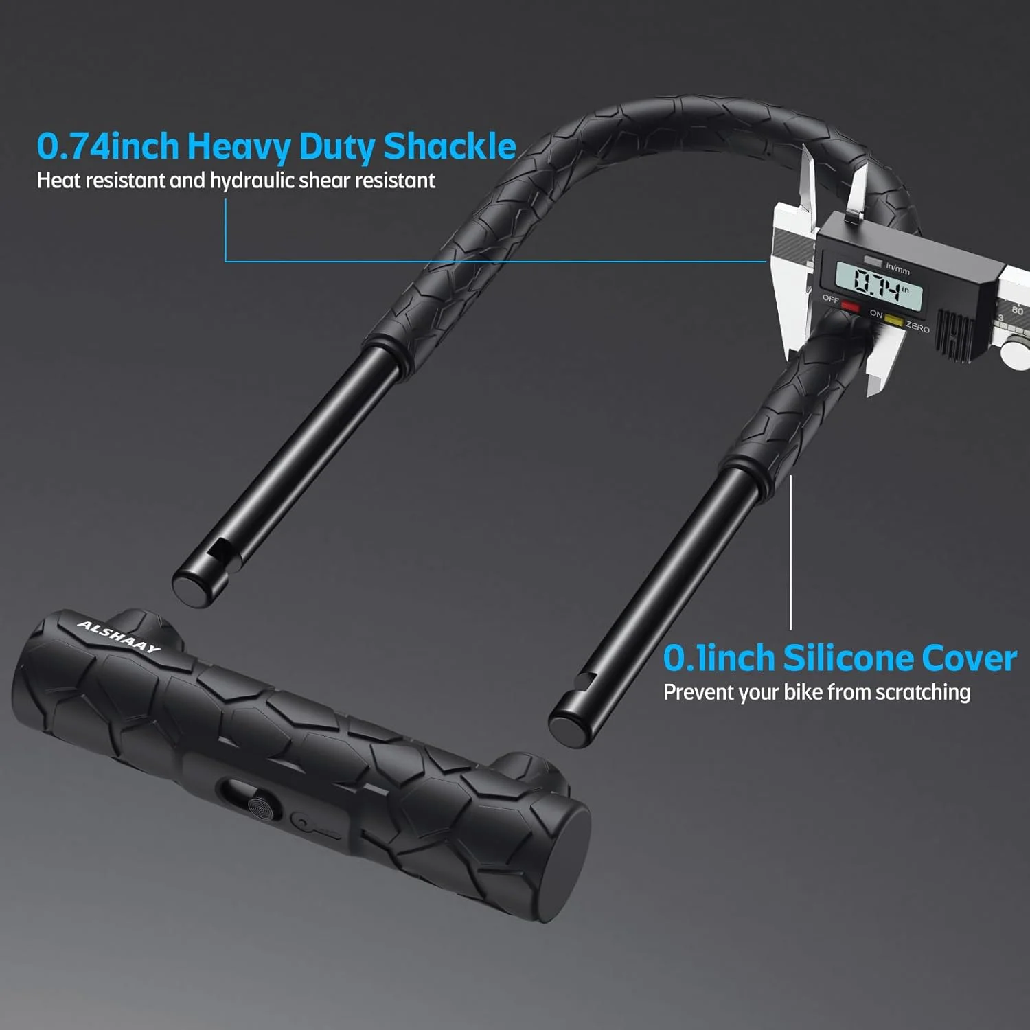 قفل U شکل دوچرخه فوق العاده قوی - مقاوم در برابر برش 12 تن، قفل U شکل 20 میلی متری ضد سرقت با روکش سیلیکونی، سوراخ کلید با پوشش کشویی، کابل فولادی 4 فوتی با براکت نصب و 3 کلید (بلند) قفل U شکل دوچرخه فوق العاده قوی - مقاوم در برابر برش 12 تن، قفل U شکل 20 میلی متری ضد سرقت با روکش سیلیکونی، سوراخ کلید با پوشش کشویی، کابل فولادی 4 فوتی با براکت نصب و 3 کلید (بلند)