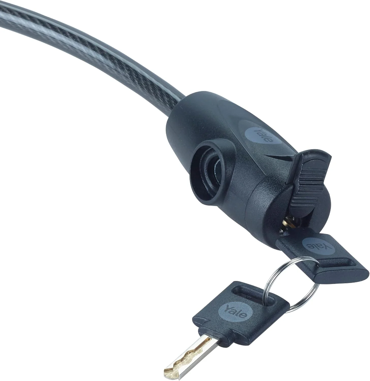 قفل کابلی کلیدی Yale، ۲ عدد کلید، طول ۶۰ سانتی متر، مقاومت در برابر خوردگی تا ۹۶ ساعت، قفلینگ همه کاره، YCK0/10/60/2