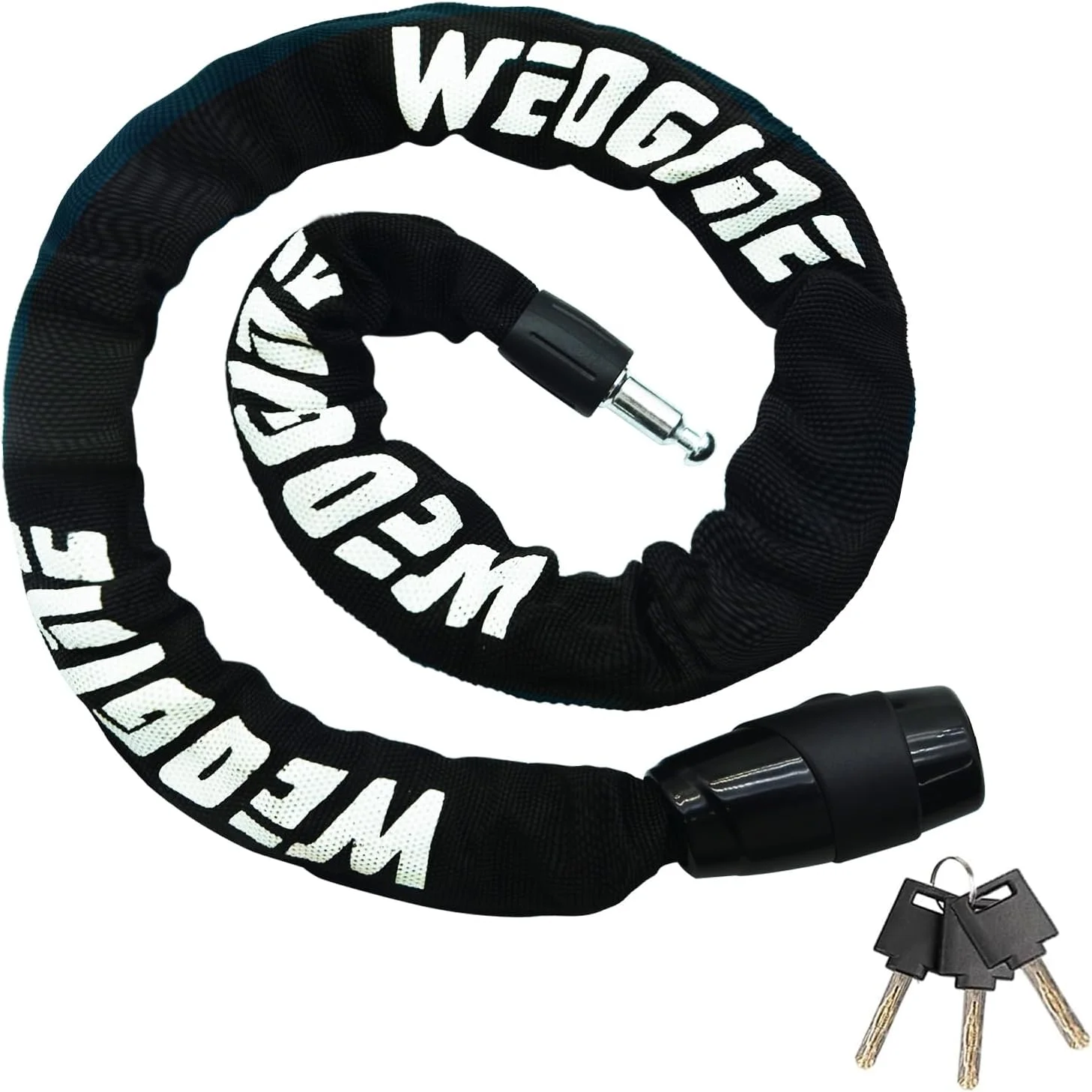 قفل زنجیری دوچرخه، قفل زنجیری ضد سرقت سنگین دوچرخه، قفل های امنیتی 83 سانتی متری با 3 کلید، قفل زنجیری ضد آب برای دوچرخه، اسکوتر، موتورسیکلت، درب، دروازه، حصار