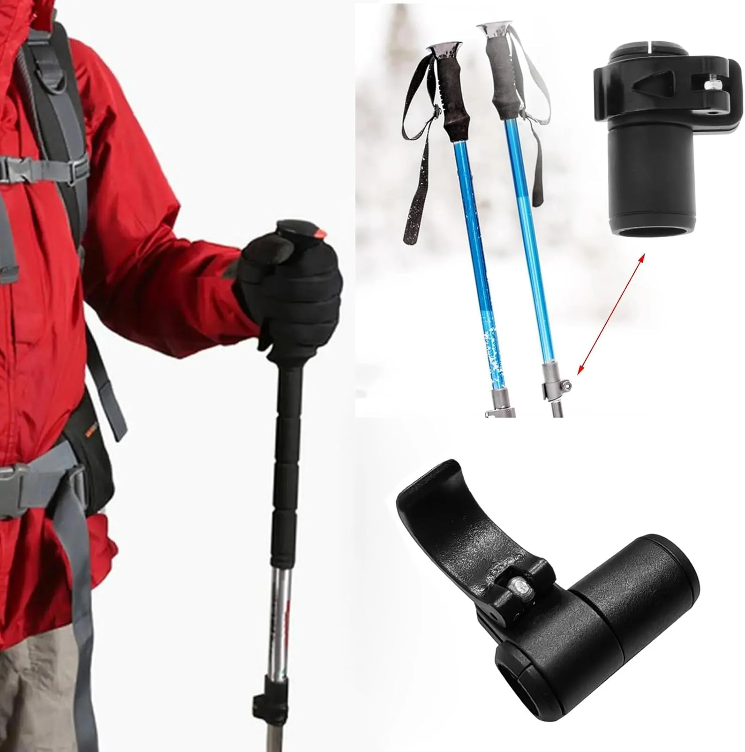 دو عدد بست قفل خارجی باتوم کوهنوردی، قطعات جایگزین قفل های گیره ای سریع رهاشو برای کوهنوردی در فضای باز، کفش برفی، کوله گردی، پیاده روی و کوهنوردی