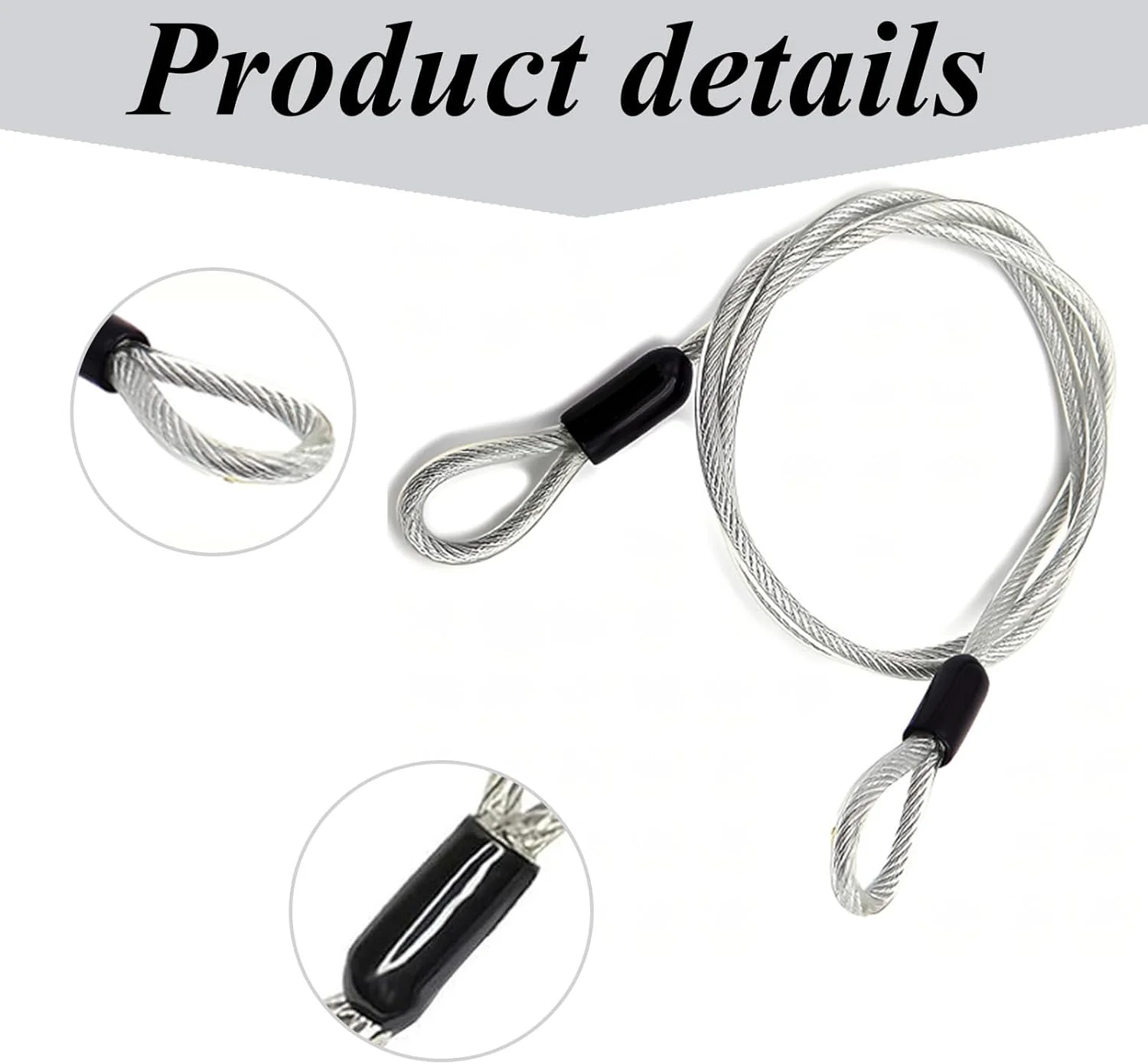 2 عدد قفل زنجیری دو حلقه ای فولادی نقره ای برای امنیت دوچرخه، چمدان، اسکوتر و قفل 2 عدد قفل زنجیری دو حلقه ای فولادی نقره ای برای امنیت دوچرخه، چمدان، اسکوتر و قفل