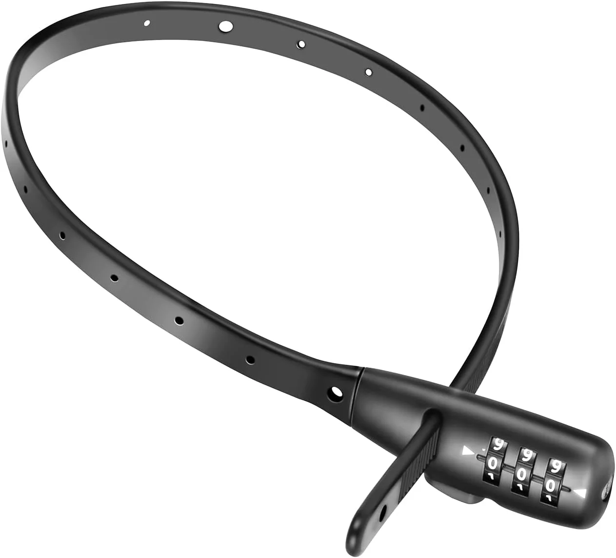 قفل کابلی ترکیبی 3 رقمی با بست کمربندی، قفل کابلی قابل تنظیم 56 سانتی متری، قفل امنیتی کافه، قفل ترکیبی سبک وزن، قفل کوچک ایمن کودک، قفل یخچال (1 عدد)