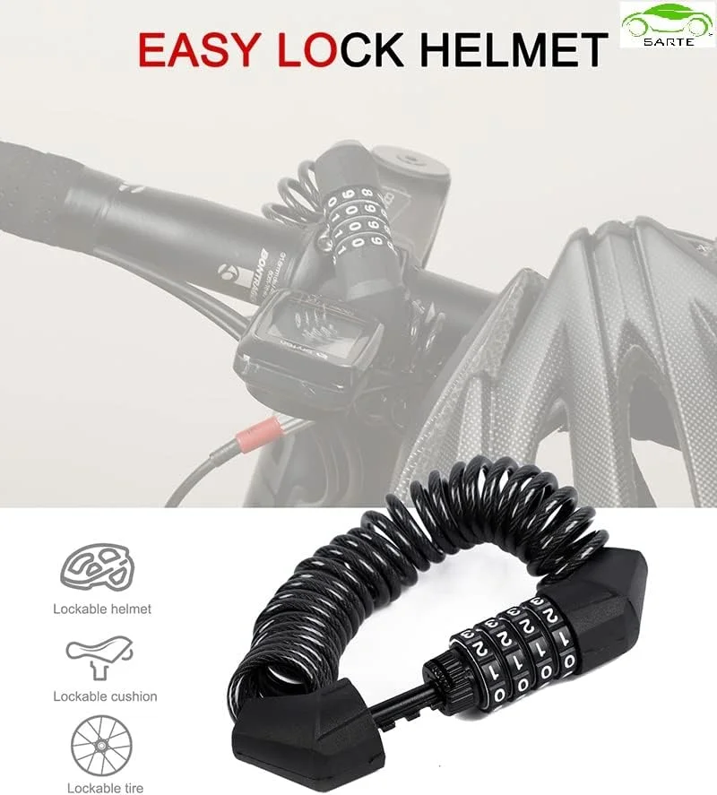 قفل چند منظوره سارته برای دوچرخه، کلاه ایمنی، چمدان، قفل ضد سرقت با سیم کابل پیشرفته | پرداخت نشده (چند رنگ) قفل چند منظوره سارته برای دوچرخه، کلاه ایمنی، چمدان، قفل ضد سرقت با سیم کابل پیشرفته | پرداخت نشده (چند رنگ)