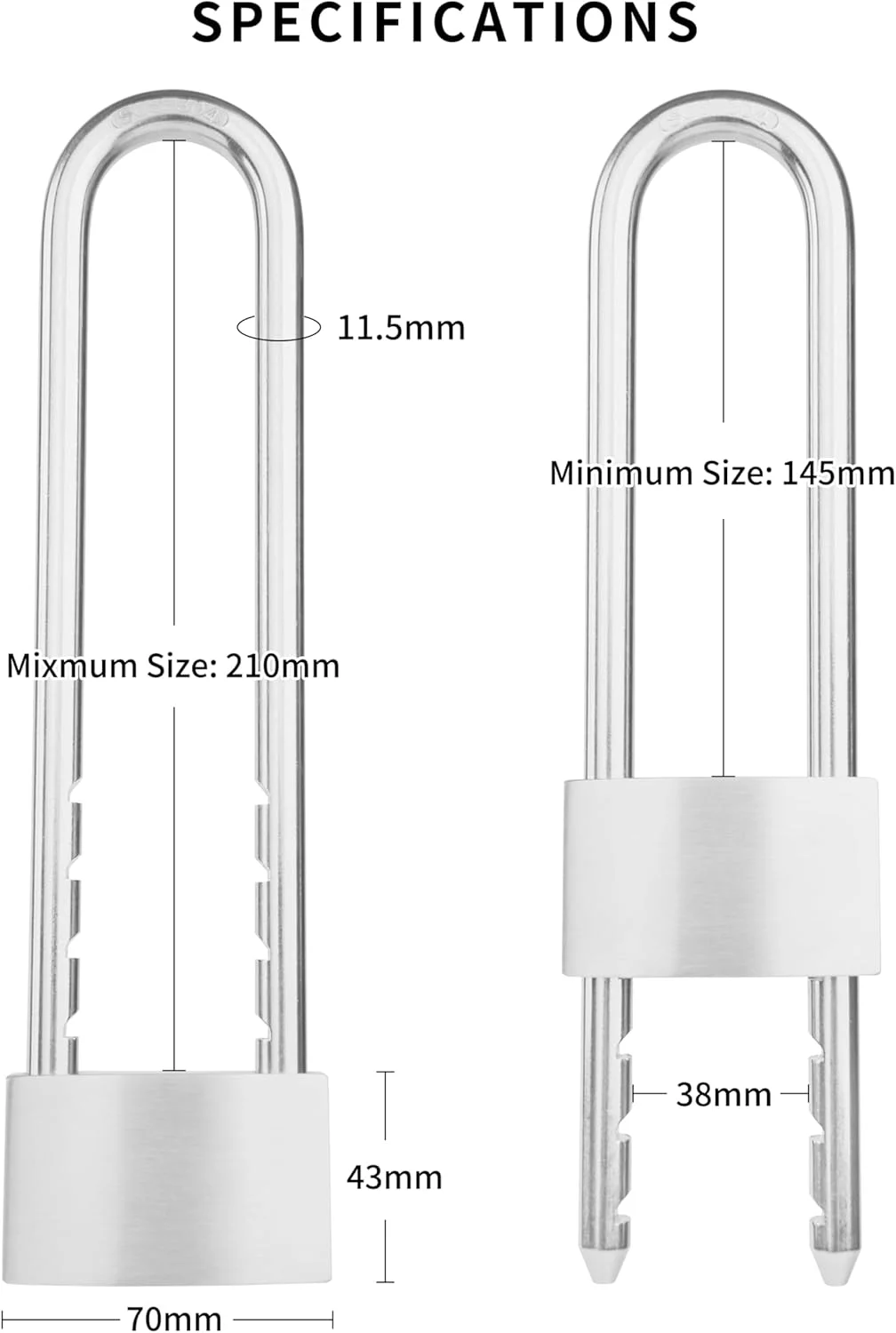 قفل U شکل استیل ضد زنگ، قفل ضد آب و هوای بیرون با 4 کلید، عرض 70 میلی متر، قفل قابل تنظیم برای دوچرخه، قایق، دروازه، کابینت، اسکوتر و غیره. قفل U شکل استیل ضد زنگ، قفل ضد آب و هوای بیرون با 4 کلید، عرض 70 میلی متر، قفل قابل تنظیم برای دوچرخه، قایق، دروازه، کابینت، اسکوتر و غیره.