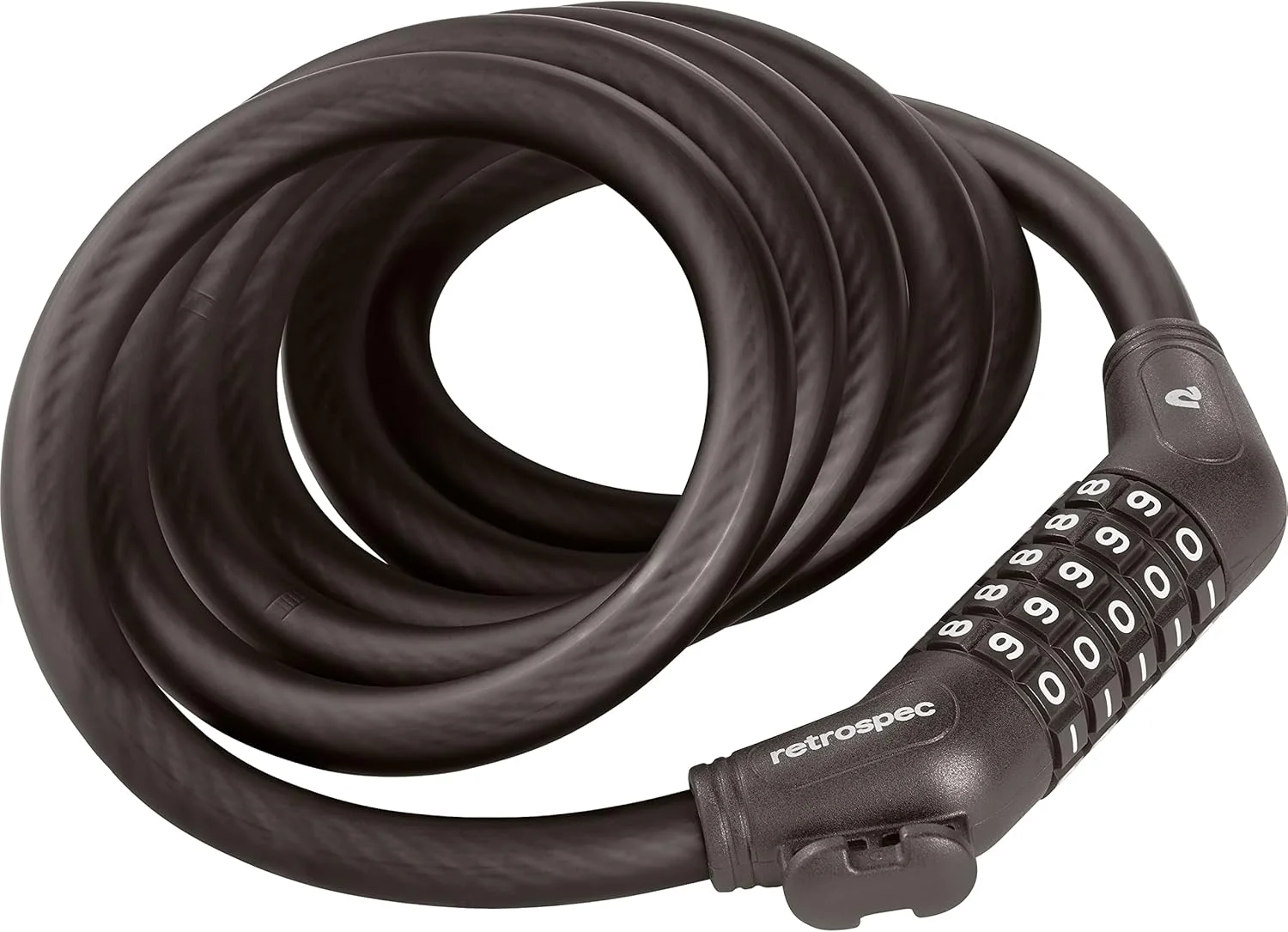 قفل کابلی ترکیبی دوچرخه Retrospec Grizzly Plus، قفل کابلی ضد سرقت سنگین دوچرخه، کابل مقاوم در برابر برش 1.8 متری با ترکیب سفارشی 5 رقمی و براکت نصب قفل کابلی ترکیبی دوچرخه Retrospec Grizzly Plus، قفل کابلی ضد سرقت سنگین دوچرخه، کابل مقاوم در برابر برش 1.8 متری با ترکیب سفارشی 5 رقمی و براکت نصب