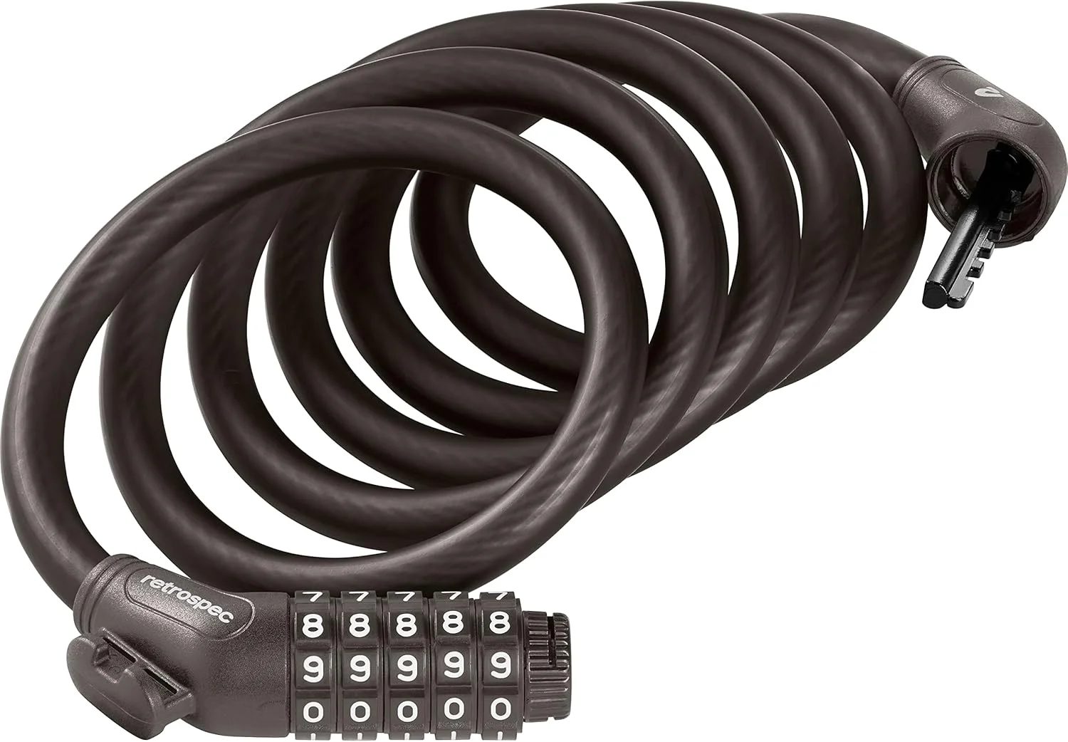 قفل کابلی ترکیبی دوچرخه Retrospec Grizzly Plus، قفل کابلی ضد سرقت سنگین دوچرخه، کابل مقاوم در برابر برش 1.8 متری با ترکیب سفارشی 5 رقمی و براکت نصب قفل کابلی ترکیبی دوچرخه Retrospec Grizzly Plus، قفل کابلی ضد سرقت سنگین دوچرخه، کابل مقاوم در برابر برش 1.8 متری با ترکیب سفارشی 5 رقمی و براکت نصب