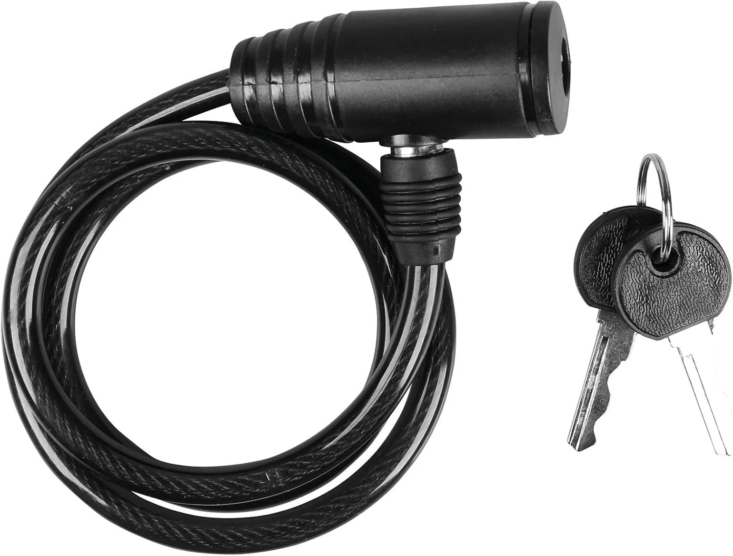 قفل کابلی مارپیچ ضد سرقت ریموند برای دوچرخه، موتورسیکلت و اسکوتر برقی - قفل کلیدی - طول 80 سانتی متر - کابل 8 میلی متر
