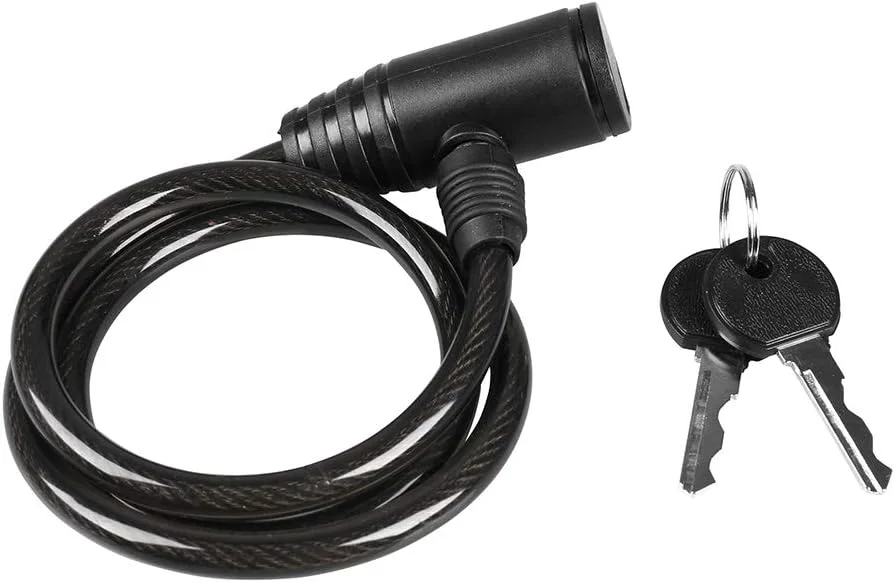 قفل کابلی مارپیچ ضد سرقت ریموند برای دوچرخه، موتورسیکلت و اسکوتر برقی - قفل کلیدی - طول 80 سانتی متر - کابل 8 میلی متر قفل کابلی مارپیچ ضد سرقت ریموند برای دوچرخه، موتورسیکلت و اسکوتر برقی - قفل کلیدی - طول 80 سانتی متر - کابل 8 میلی متر