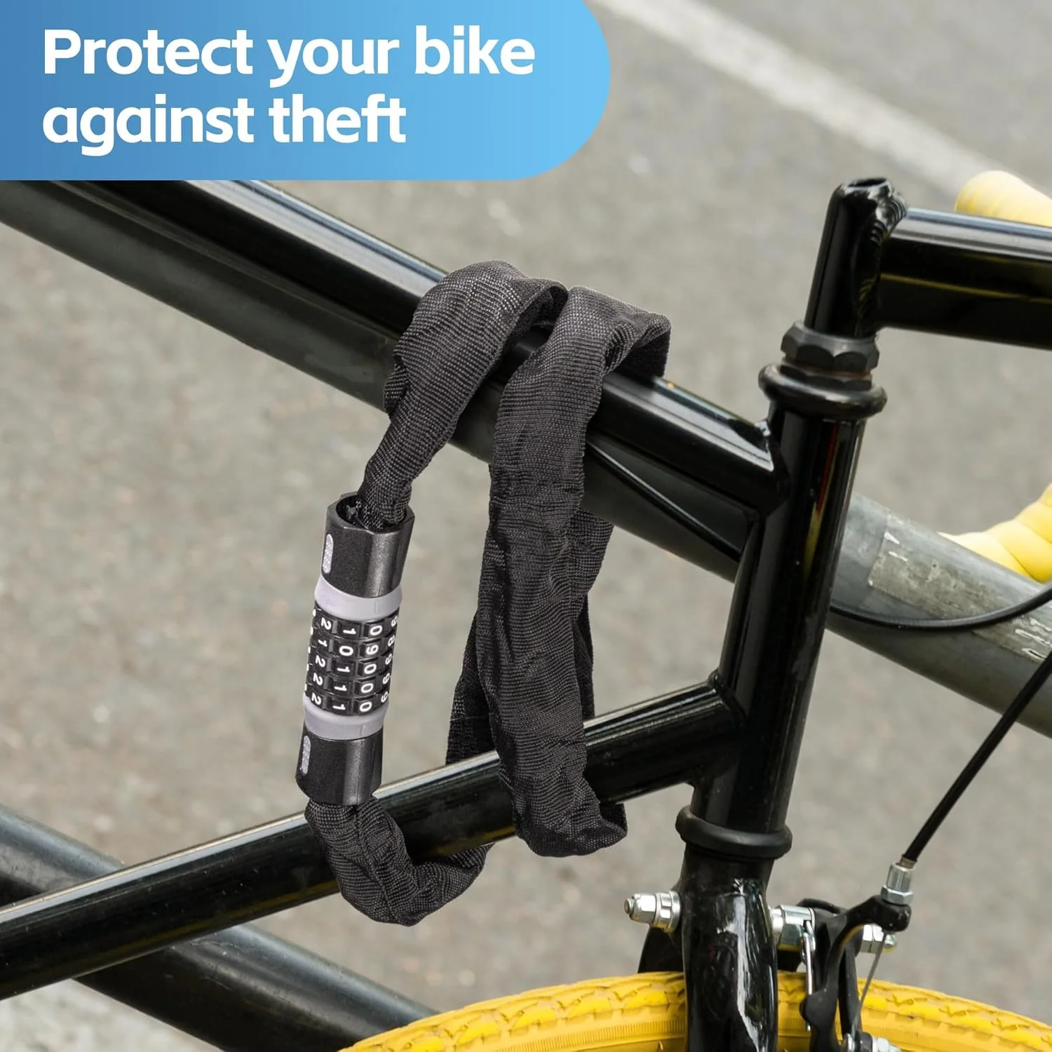 قفل دوچرخه، قفل زنجیری، قفل ترکیبی ۵ رقمی ۱۲۰ سانتی متری قابل تنظیم مجدد، قفل دوچرخه بدون کلید سنگین Oture، لوازم جانبی ضد سرقت قفل دوچرخه، قفل زنجیری، قفل ترکیبی ۵ رقمی ۱۲۰ سانتی متری قابل تنظیم مجدد، قفل دوچرخه بدون کلید سنگین Oture، لوازم جانبی ضد سرقت