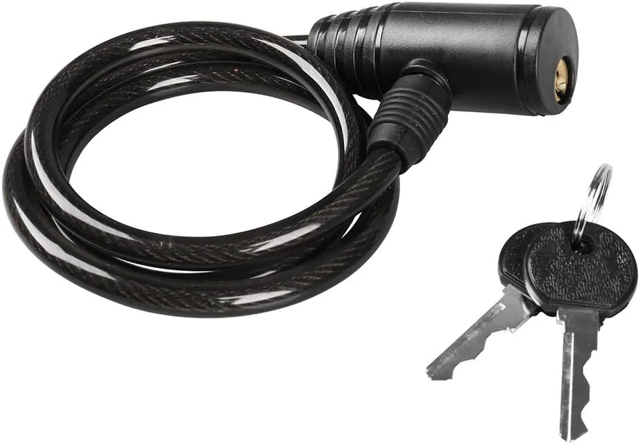 قفل کابلی مارپیچ ضد سرقت ریموند برای دوچرخه، موتورسیکلت و اسکوتر برقی - قفل کلیدی - طول 80 سانتی متر - کابل 8 میلی متر قفل کابلی مارپیچ ضد سرقت ریموند برای دوچرخه، موتورسیکلت و اسکوتر برقی - قفل کلیدی - طول 80 سانتی متر - کابل 8 میلی متر