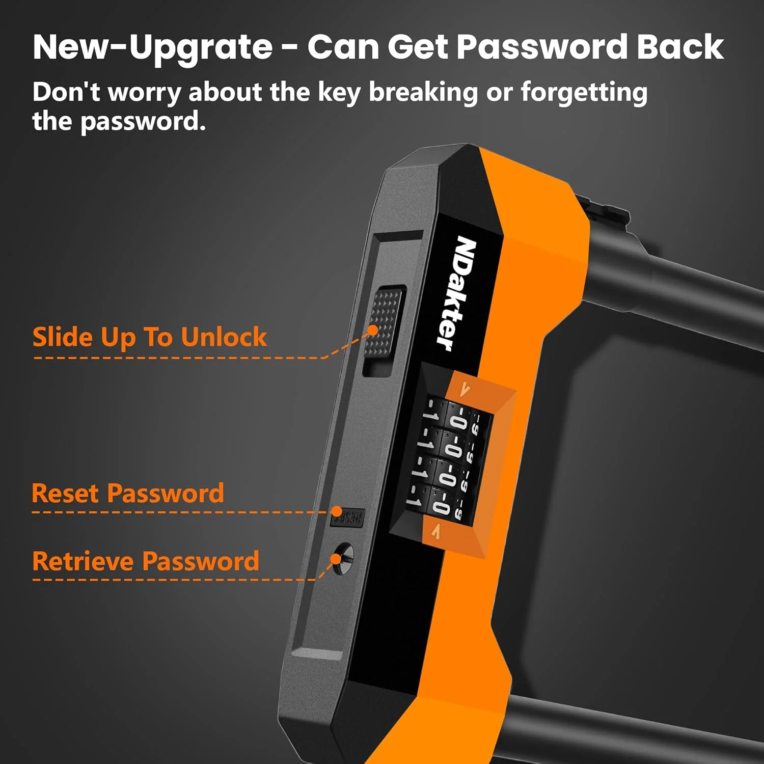 قفل دوچرخه سنگین ضد سرقت NDakter، قفل U ترکیبی دوچرخه 18 میلی متری با کابل 1.5 متری، قفل اسکوتر برقی ترکیبی 4 رقمی قابل تنظیم مجدد با 2 کلید و براکت برای سه چرخه، موتور سیکلت (نارنجی) قفل دوچرخه سنگین ضد سرقت NDakter، قفل U ترکیبی دوچرخه 18 میلی متری با کابل 1.5 متری، قفل اسکوتر برقی ترکیبی 4 رقمی قابل تنظیم مجدد با 2 کلید و براکت برای سه چرخه، موتور سیکلت (نارنجی)