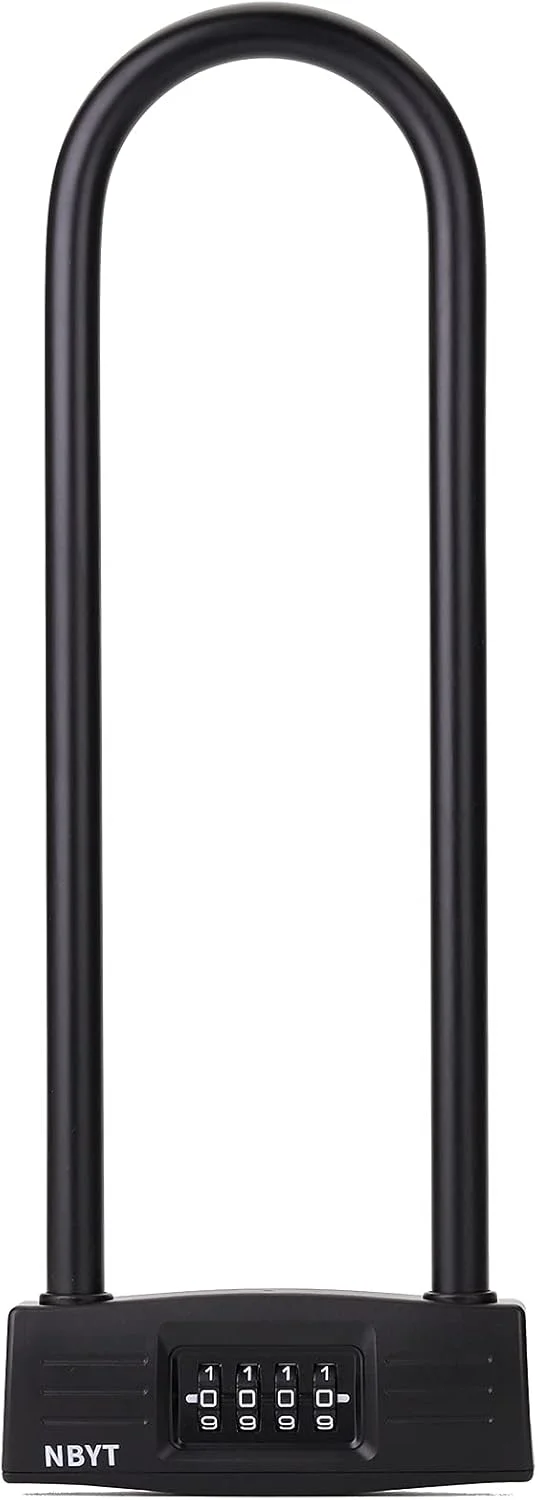 قفل U شکل/قفل D شکل دوچرخه با رمز 4 رقمی قابل تنظیم مجدد برای دوچرخه/قفل درب شیشه ای، حلقه 14 میلی متری برای محافظت سنگین قفل دوچرخه بلند قفل U شکل/قفل D شکل دوچرخه با رمز 4 رقمی قابل تنظیم مجدد برای دوچرخه/قفل درب شیشه ای، حلقه 14 میلی متری برای محافظت سنگین قفل دوچرخه بلند