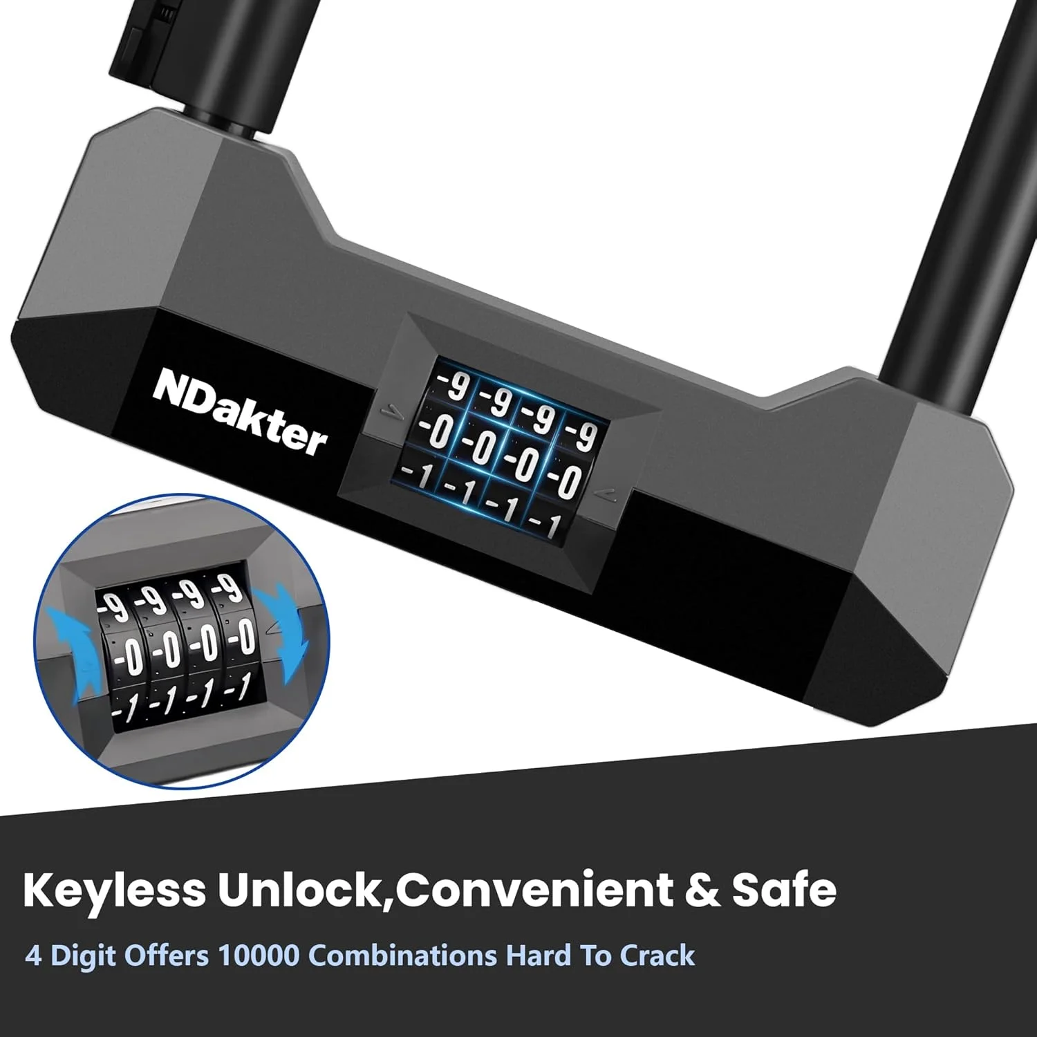 قفل دوچرخه سنگین ضد سرقت NDakter، قفل U شکل ترکیبی 18 میلیمتری موتورسیکلت با زنجیر 1.2 متری، قفل دوچرخه 4 رقمی قابل تنظیم مجدد با 2 کلید برای دوچرخه برقی، اسکوتر برقی، موتور گازی، سهچرخه بزرگسالان (خاکستری) قفل دوچرخه سنگین ضد سرقت NDakter، قفل U شکل ترکیبی 18 میلیمتری موتورسیکلت با زنجیر 1.2 متری، قفل دوچرخه 4 رقمی قابل تنظیم مجدد با 2 کلید برای دوچرخه برقی، اسکوتر برقی، موتور گازی، سهچرخه بزرگسالان (خاکستری)