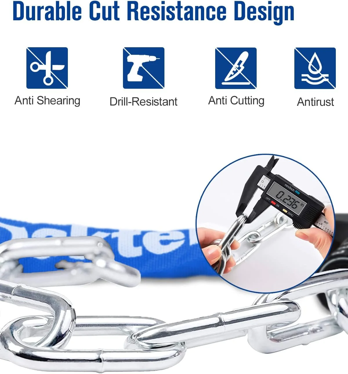 قفل زنجیری دوچرخه NDakter، قفل دوچرخه با رمز 4 رقمی قابل تنظیم مجدد و کلید، قفل دوچرخه سنگین و ضد سرقت، قفل ترکیبی ایمن برای دوچرخه، اسکوتر، موتورسیکلت، دروازه، حصار قفل زنجیری دوچرخه NDakter، قفل دوچرخه با رمز 4 رقمی قابل تنظیم مجدد و کلید، قفل دوچرخه سنگین و ضد سرقت، قفل ترکیبی ایمن برای دوچرخه، اسکوتر، موتورسیکلت، دروازه، حصار