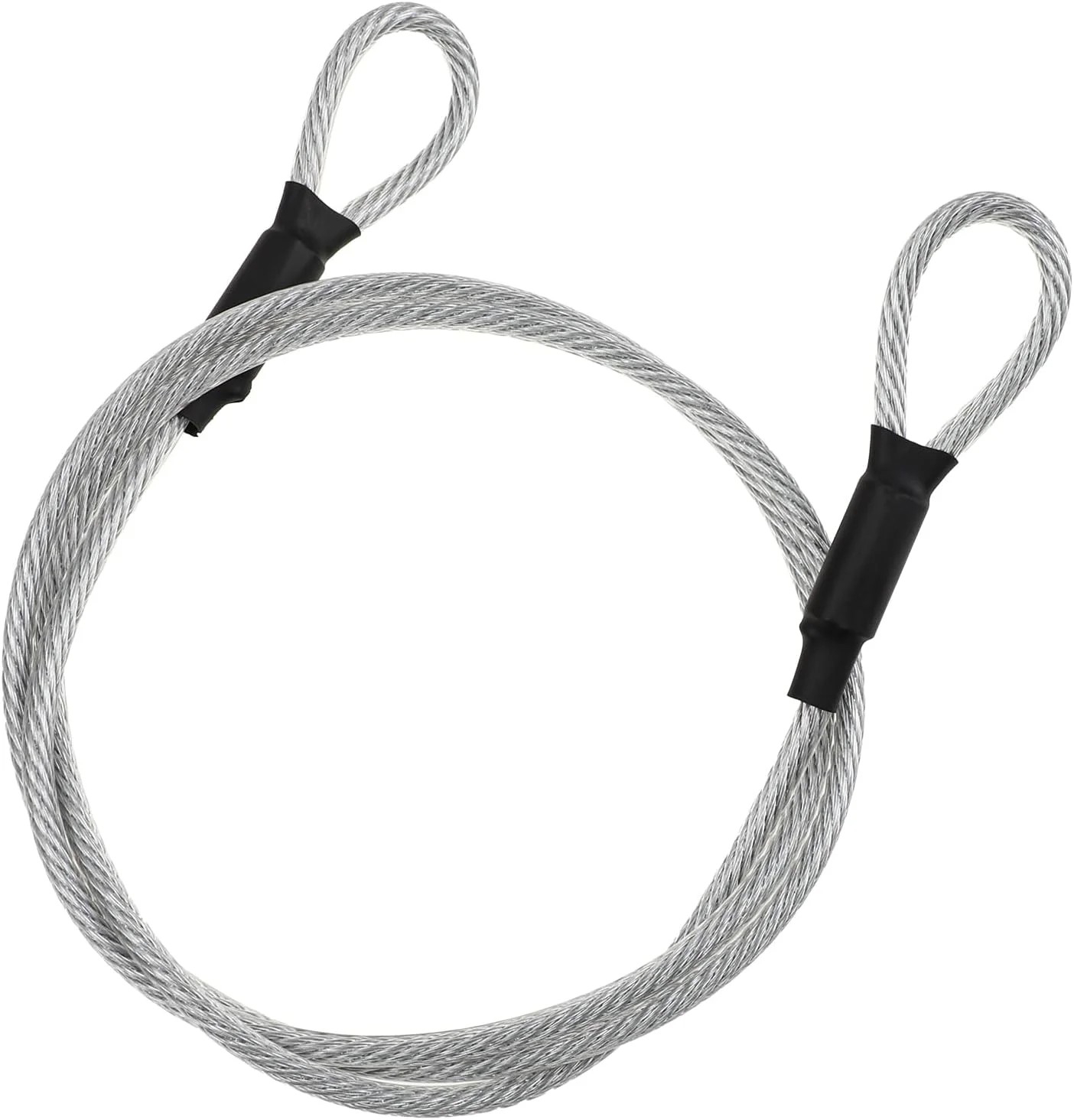 کابل ایمنی لنز Mozeat، کابل 1.2 متری 5 میلی‌متری با روکش وینیل بافته شده فولادی، قفل چمدان، کابل ایمنی مسافرتی در فضای باز، طناب قفل دو حلقه ای زنجیر دوچرخه برای قفل و دوچرخه سنگین