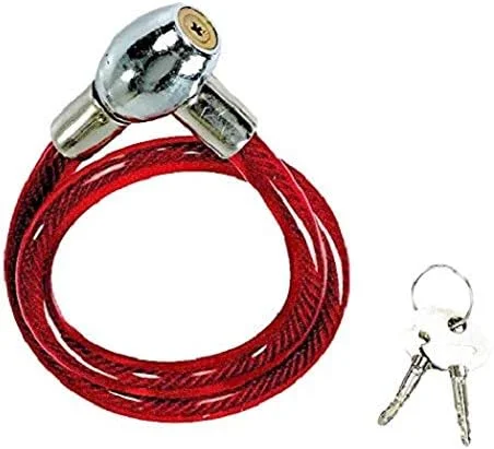 قفل کابلی مینو آرتز برای دوچرخه، کلاه ایمنی، موتور و چمدان (کاربردهای چند منظوره) - رنگ قرمز قفل کابلی مینو آرتز برای دوچرخه، کلاه ایمنی، موتور و چمدان (کاربردهای چند منظوره) - رنگ قرمز