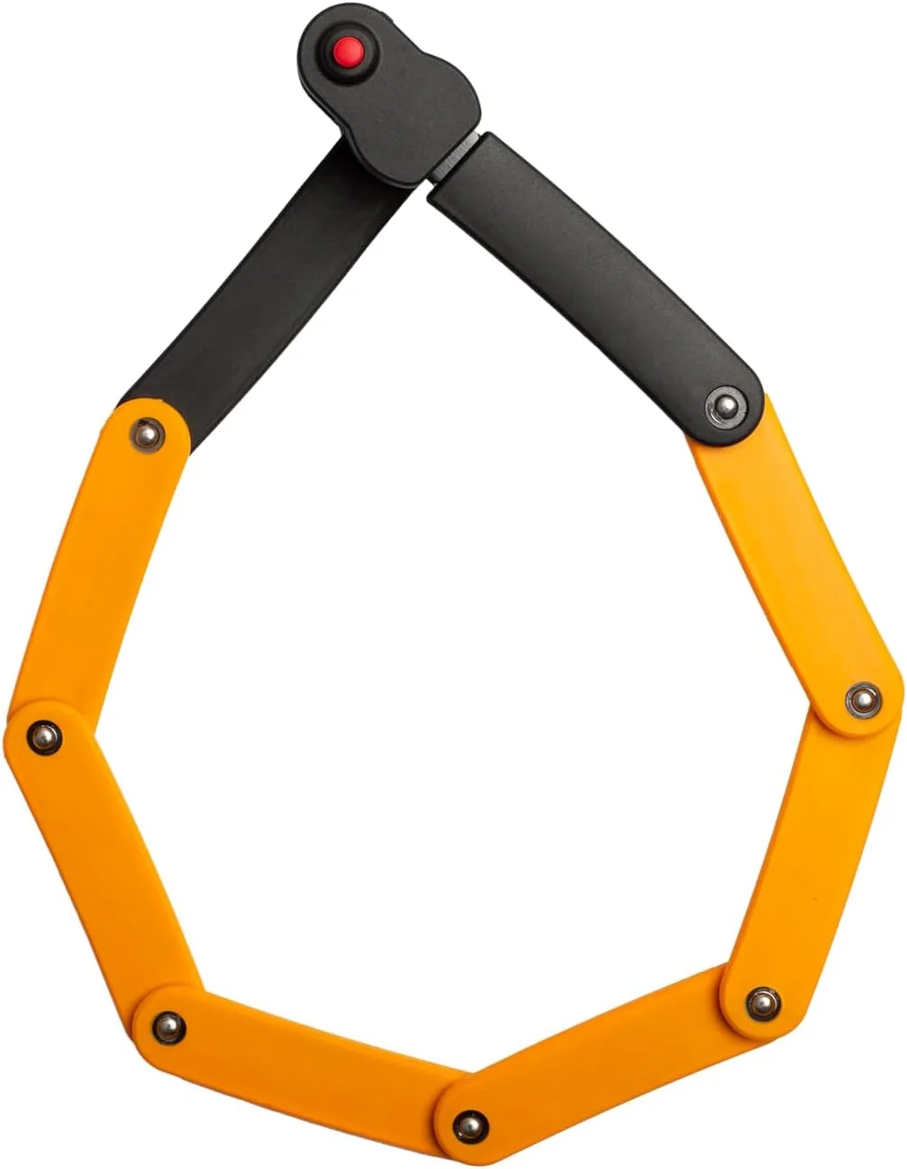 قفل تاشو زنجیری دوچرخه مسترلاک با حلقه های فولادی سخت کاری شده، قفل ضد سرقت سنگین دوچرخه با رمز قابل تنظیم، طول 80 سانتی متر و ضخامت 4 میلی متر، مدل 8336EC قفل تاشو زنجیری دوچرخه مسترلاک با حلقه های فولادی سخت کاری شده، قفل ضد سرقت سنگین دوچرخه با رمز قابل تنظیم، طول 80 سانتی متر و ضخامت 4 میلی متر، مدل 8336EC