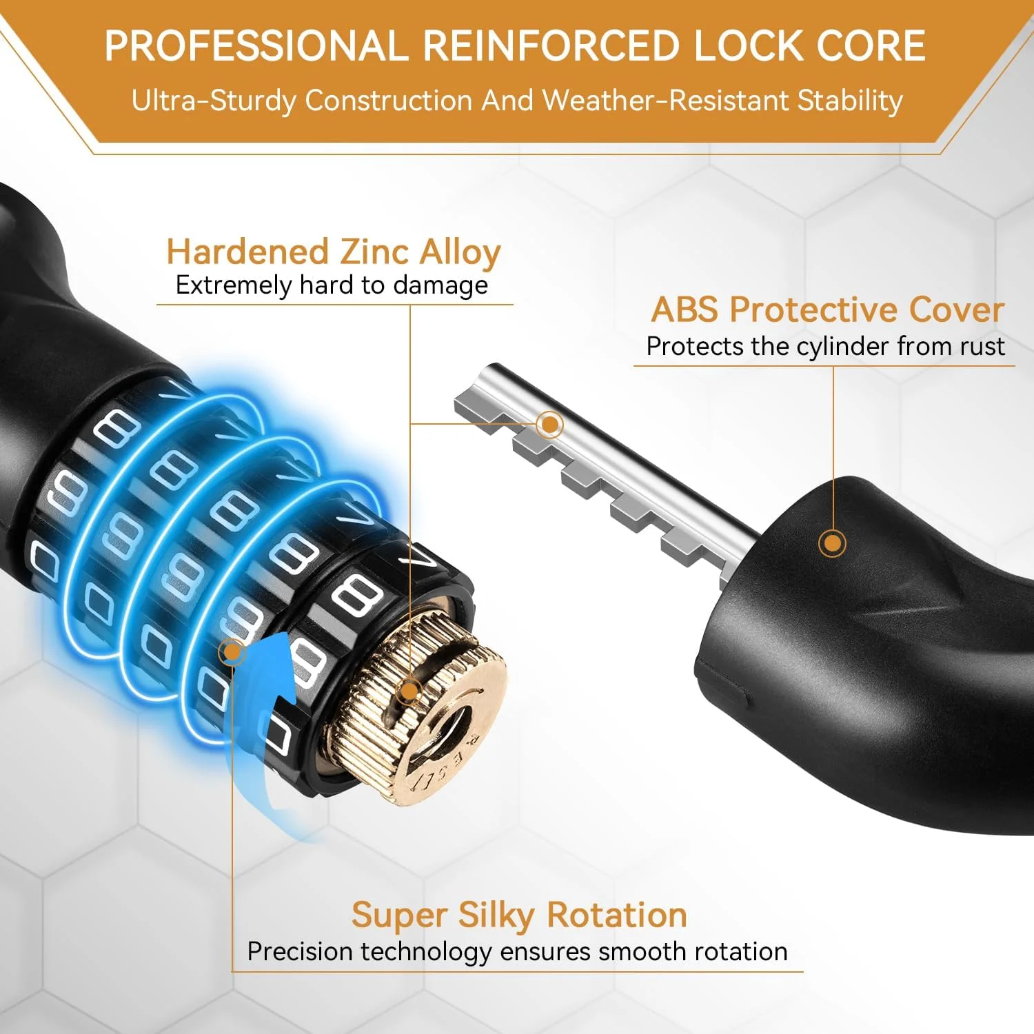 قفل دوچرخه، قفل زنجیری با امنیت بالا و رمز 5 رقمی برای دوچرخه، موتورسیکلت و وسایل نقلیه الکتریکی، 90 سانتی متر، مشکی قفل دوچرخه، قفل زنجیری با امنیت بالا و رمز 5 رقمی برای دوچرخه، موتورسیکلت و وسایل نقلیه الکتریکی، 90 سانتی متر، مشکی