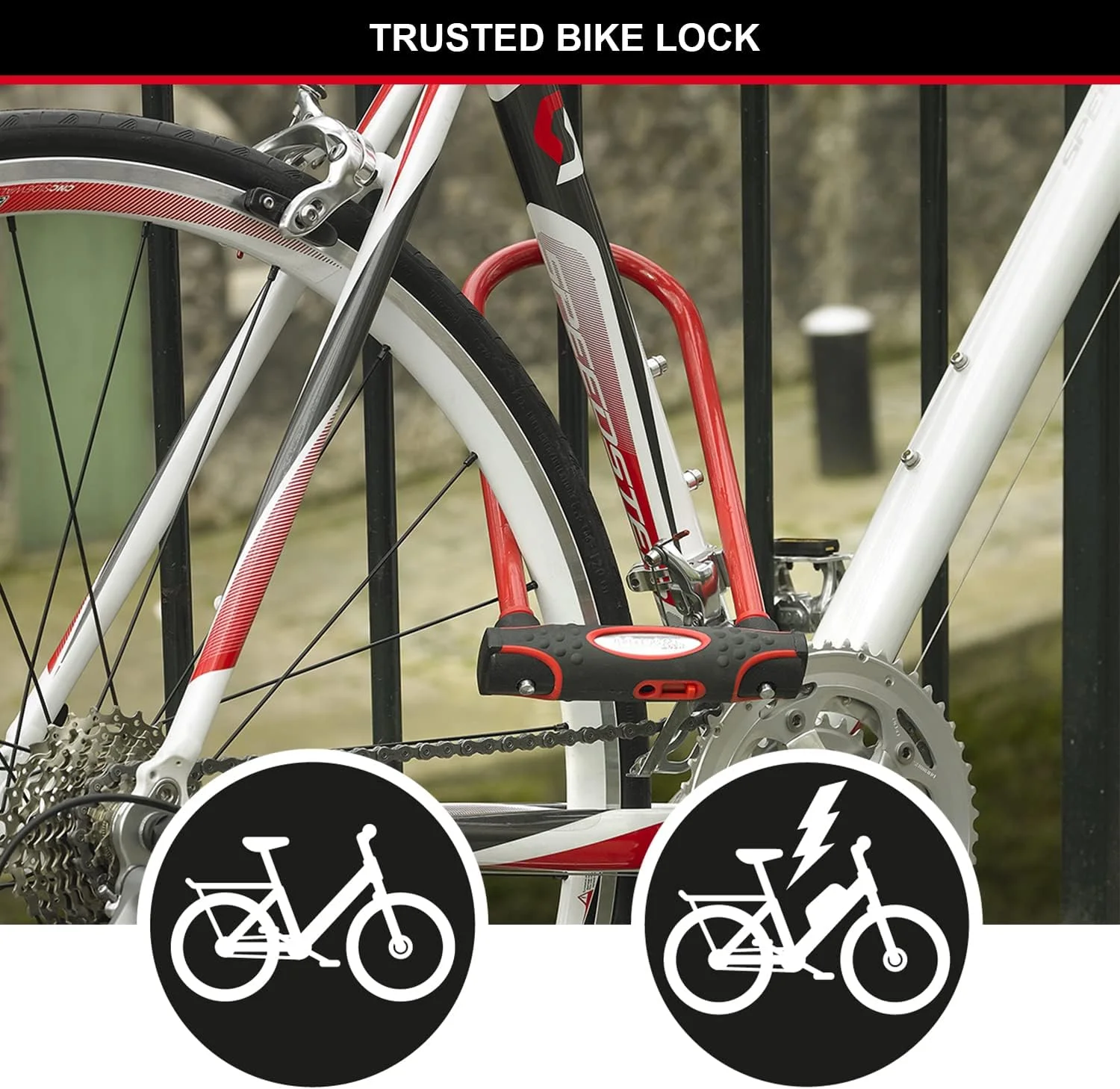 قفل U شکل دوچرخه Master Lock 8195EURDPROCOLR با بدنه فولادی سخت کاری شده، قرمز، 210 میلی متر در 110 میلی متر قفل U شکل دوچرخه Master Lock 8195EURDPROCOLR با بدنه فولادی سخت کاری شده، قرمز، 210 میلی متر در 110 میلی متر