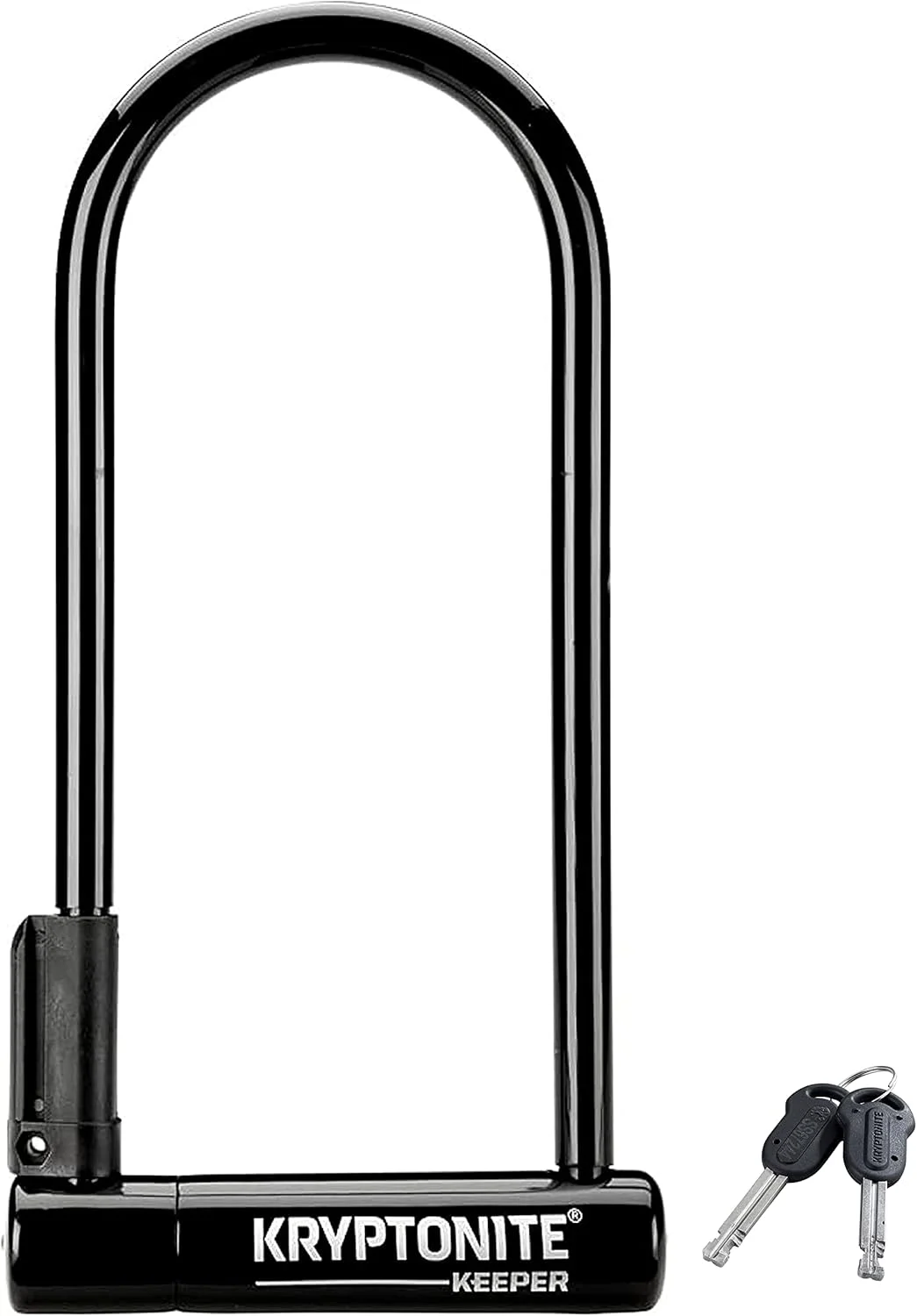قفل U شکل استاندارد دوچرخه کریپتونایت Keeper، قفل U شکل ضد سرقت سنگین دوچرخه، دارای میله 12 میلی متری با براکت نصب و کلید برای دوچرخه، موتورسیکلت، اسکوتر، درب، دروازه، حصار