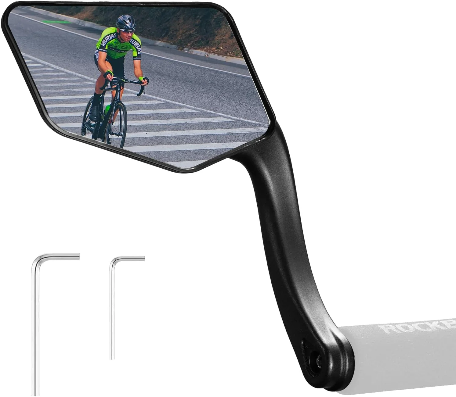آینه دوچرخه ROCKBROS HD با قابلیت چرخش 360 درجه و تاشو، آینه دید عقب ایمن دوچرخه برای فرمان، آینه دید عقب دوچرخه قابل چرخش چپ و راست برای دوچرخه کوهستان و جاده