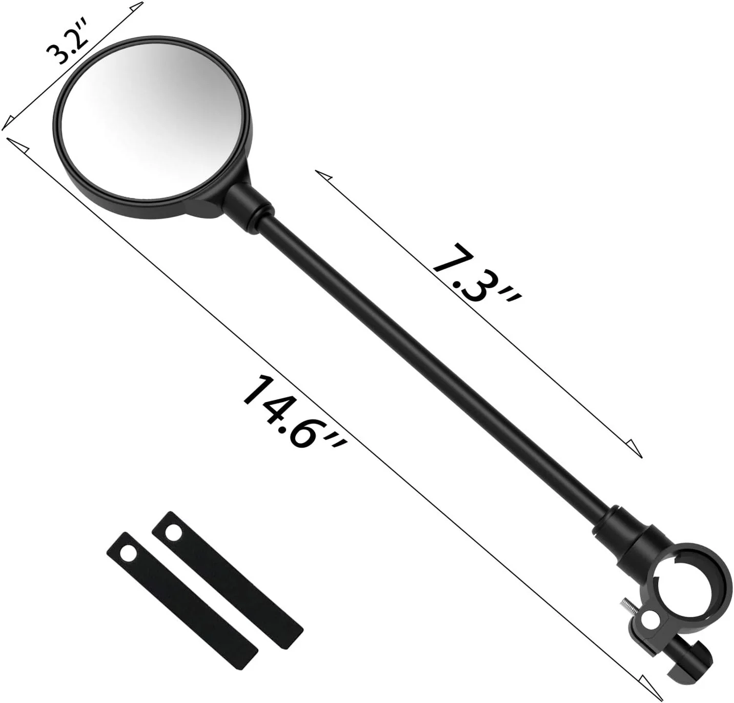 آینه دوچرخه زاویه باز ROYOR، آینه دوچرخه قابل تنظیم 360 درجه، آینه های دوچرخه برای فرمان، پایه آینه دوچرخه برای دوچرخه برقی، دوچرخه کوهستانی و دوچرخه جاده