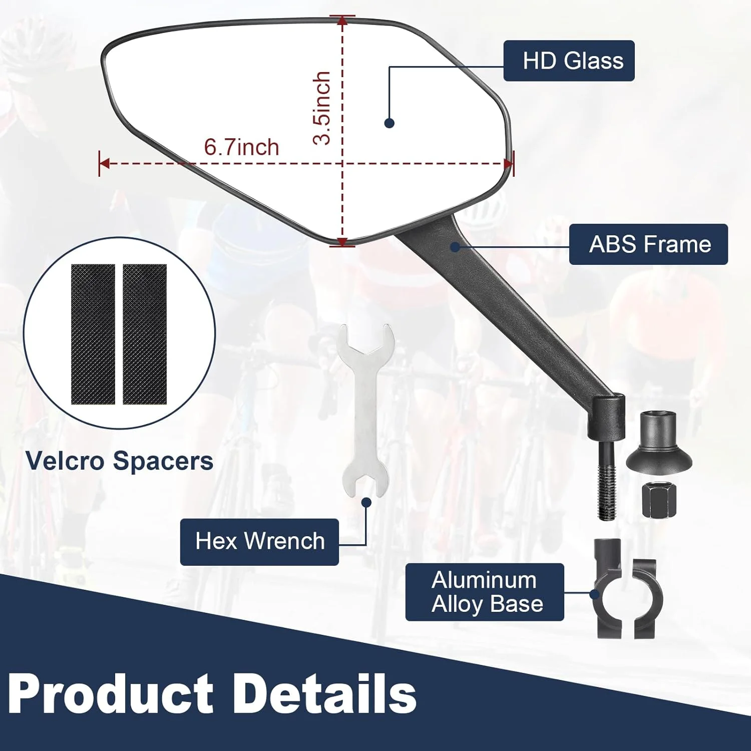 آینه دوچرخه Zacro، بسته 2 عددی، آینه دوچرخه ارتقا یافته 2024 با نصب روی فرمان، آینه دید عقب دوچرخه با قابلیت تنظیم 360 درجه، لنز شیشه ای مقاوم در برابر خراش، مناسب برای دوچرخه های کوهستانی، دوچرخه های شهری، دوچرخه های برقی، اسکوتر آینه دوچرخه Zacro، بسته 2 عددی، آینه دوچرخه ارتقا یافته 2024 با نصب روی فرمان، آینه دید عقب دوچرخه با قابلیت تنظیم 360 درجه، لنز شیشه ای مقاوم در برابر خراش، مناسب برای دوچرخه های کوهستانی، دوچرخه های شهری، دوچرخه های برقی، اسکوتر