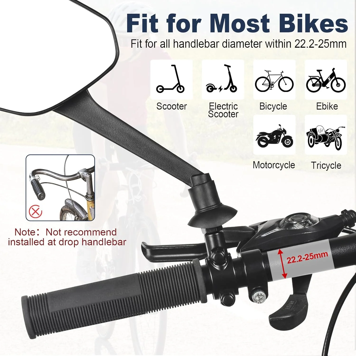 آینه دوچرخه Zacro، بسته 2 عددی، آینه دوچرخه ارتقا یافته 2024 با نصب روی فرمان، آینه دید عقب دوچرخه با قابلیت تنظیم 360 درجه، لنز شیشه ای مقاوم در برابر خراش، مناسب برای دوچرخه های کوهستانی، دوچرخه های شهری، دوچرخه های برقی، اسکوتر آینه دوچرخه Zacro، بسته 2 عددی، آینه دوچرخه ارتقا یافته 2024 با نصب روی فرمان، آینه دید عقب دوچرخه با قابلیت تنظیم 360 درجه، لنز شیشه ای مقاوم در برابر خراش، مناسب برای دوچرخه های کوهستانی، دوچرخه های شهری، دوچرخه های برقی، اسکوتر