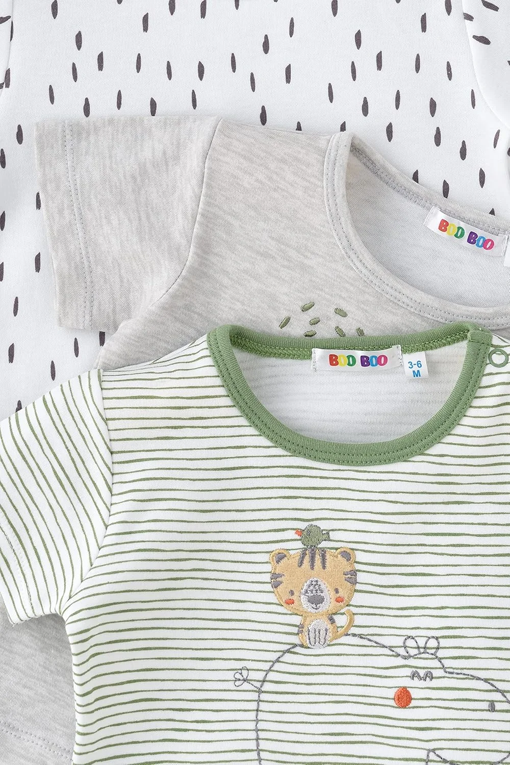 تی‌شرت سه عددی بچگانه طرح جنگل، تی‌شرت‌های 100% پنبه‌ای برای پسران و دختران