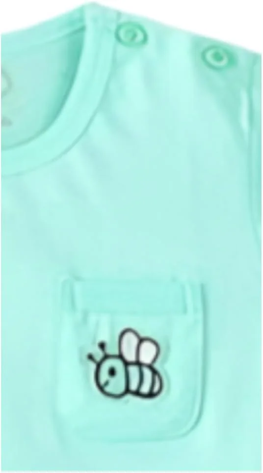 ست تی‌شرت و شلوارک نخی دخترانه طرح خال‌خالی زیبا آلیسا، هلویی و سبز (۲۴-۳۶ ماه)