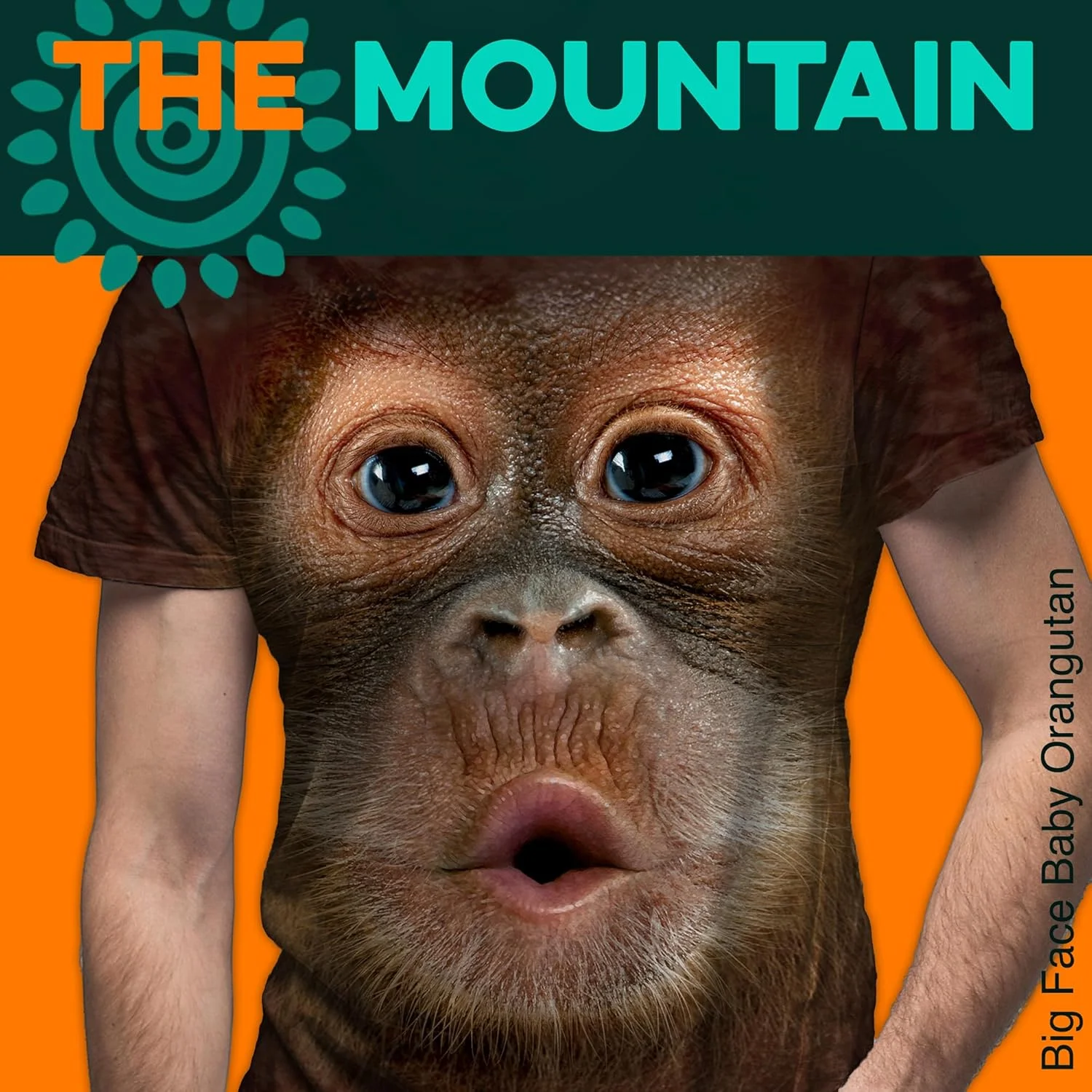 تی‌شرت مردانه طرح چهره بزرگ بچه اورانگوتان