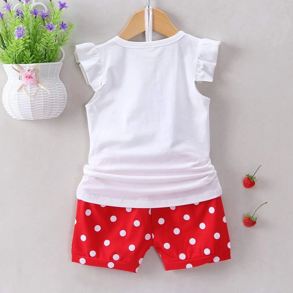 لباس دخترانه بچه گانه، ست های کوتاه 2 تکه شامل تیشرت و شلوارک