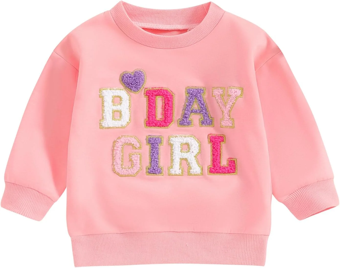 لباس تولد دخترانه پسرانه، تیشرت آستین بلند، سویشرت بچه گانه، یقه گرد، حروف گلدوزی شده، پلیور، لباس تولد نوزاد