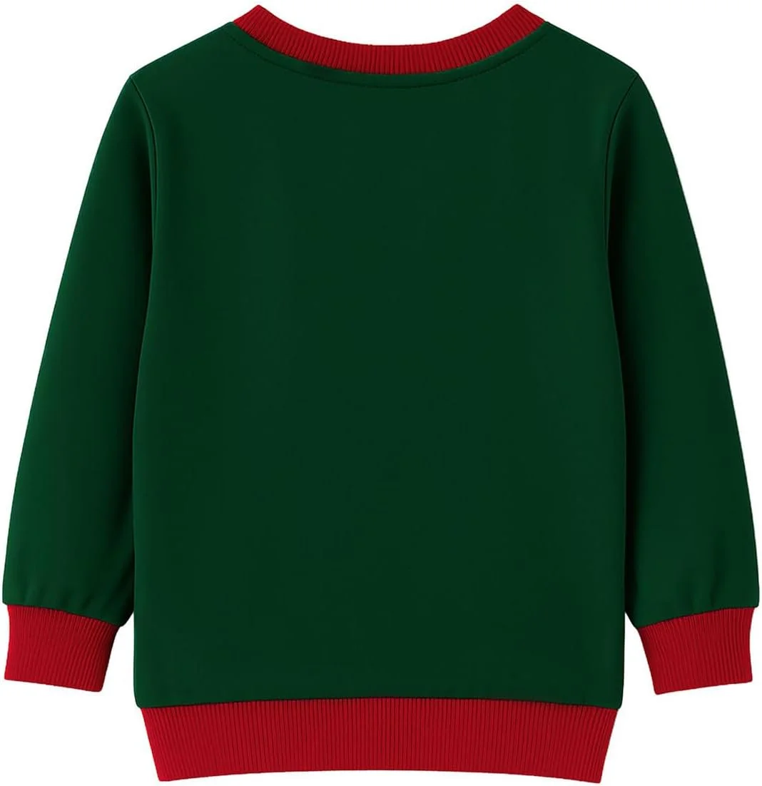 بلوز کریسمس پسرانه دخترانه بچه گانه طرح بابانوئل یقه گرد آستین بلند پنبه ای مناسب پاییز 2 تا 7 سال