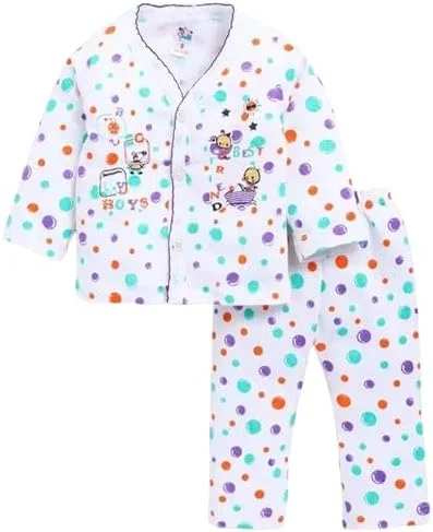 ست لباس نوزادی شامل تی‌شرت آستین بلند و شلوار راحتی پنبه‌ای، مناسب نوزادان دختر و پسر، بسته 3 عددی