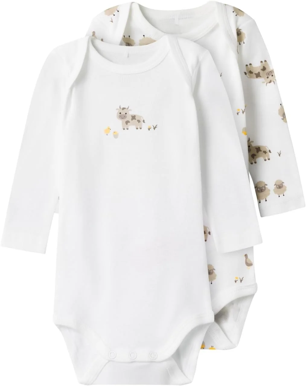 بادی آستین بلند طرح حیوانات مزرعه NAME IT مدل Nbnbody 2p Ls مناسب برای نوزاد
