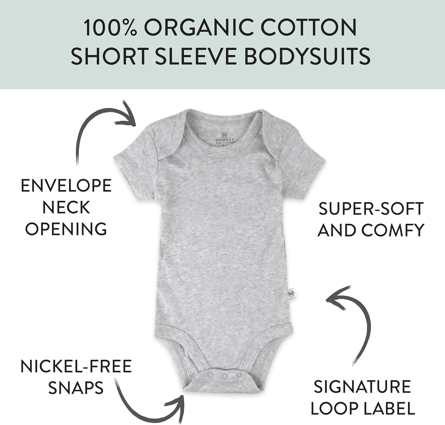 ست 5 عددی بادی آستین بلند نوزادی پسرانه HonestBaby، یکسره، 100% پنبه ارگانیک برای نوزادان پسر، ست تی شرت نوزاد و کودک (بسته 5 عددی)