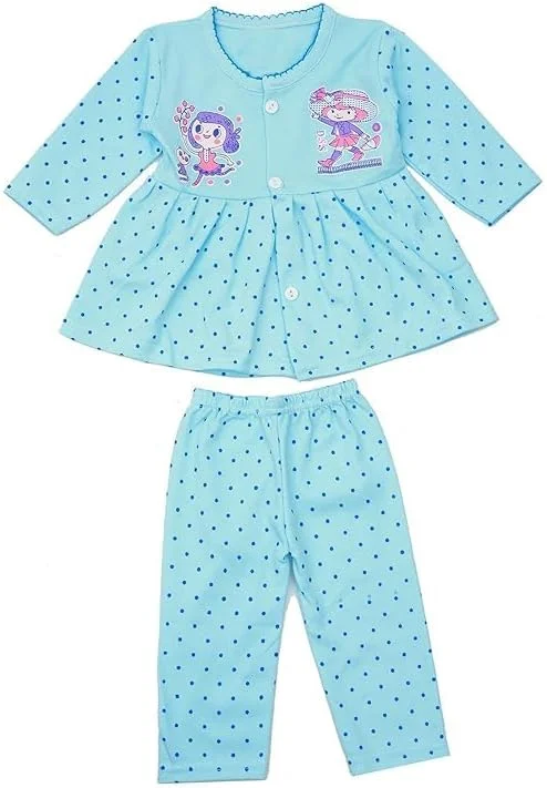 مجموعه ای شگفت انگیز از زیرپوش های آستین بلند نخی نرم و لطیف با طرح چاپی، پیراهن ژابلا به همراه شلوار راحتی برای نوزادان و کودکان نوپا (ست 3 تکه)