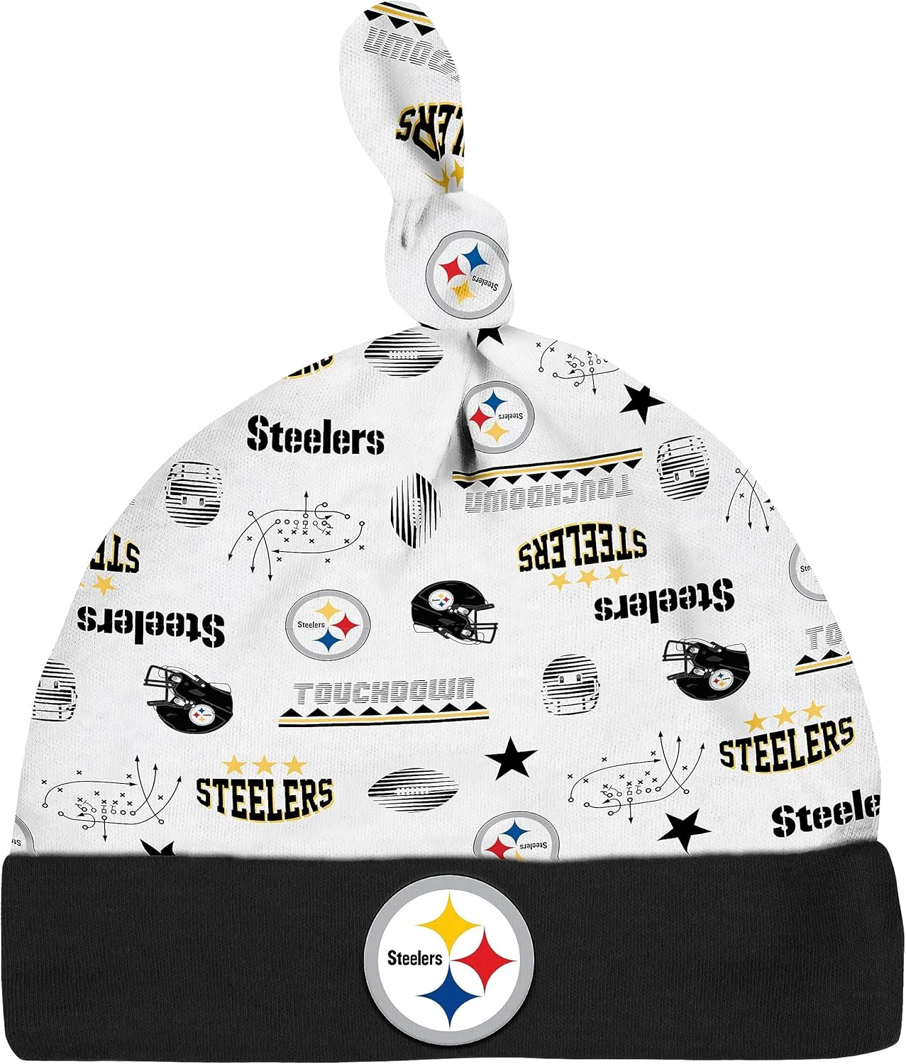 ست سه تکه لباس نوزادی شامل بادی آستین کوتاه، کلاه و پیشبند طرح تیم فوتبال