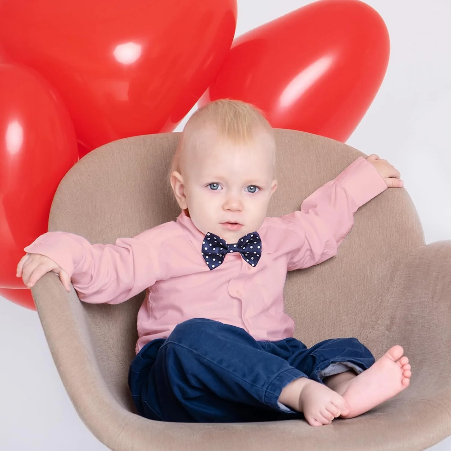 لباس رسمی نوزادی پسرانه Sobowo، پیراهن زیر دکمه دار آستین بلند و کوتاه، لباس یک تکه، مناسب مهمانی عروسی 0-24 ماه