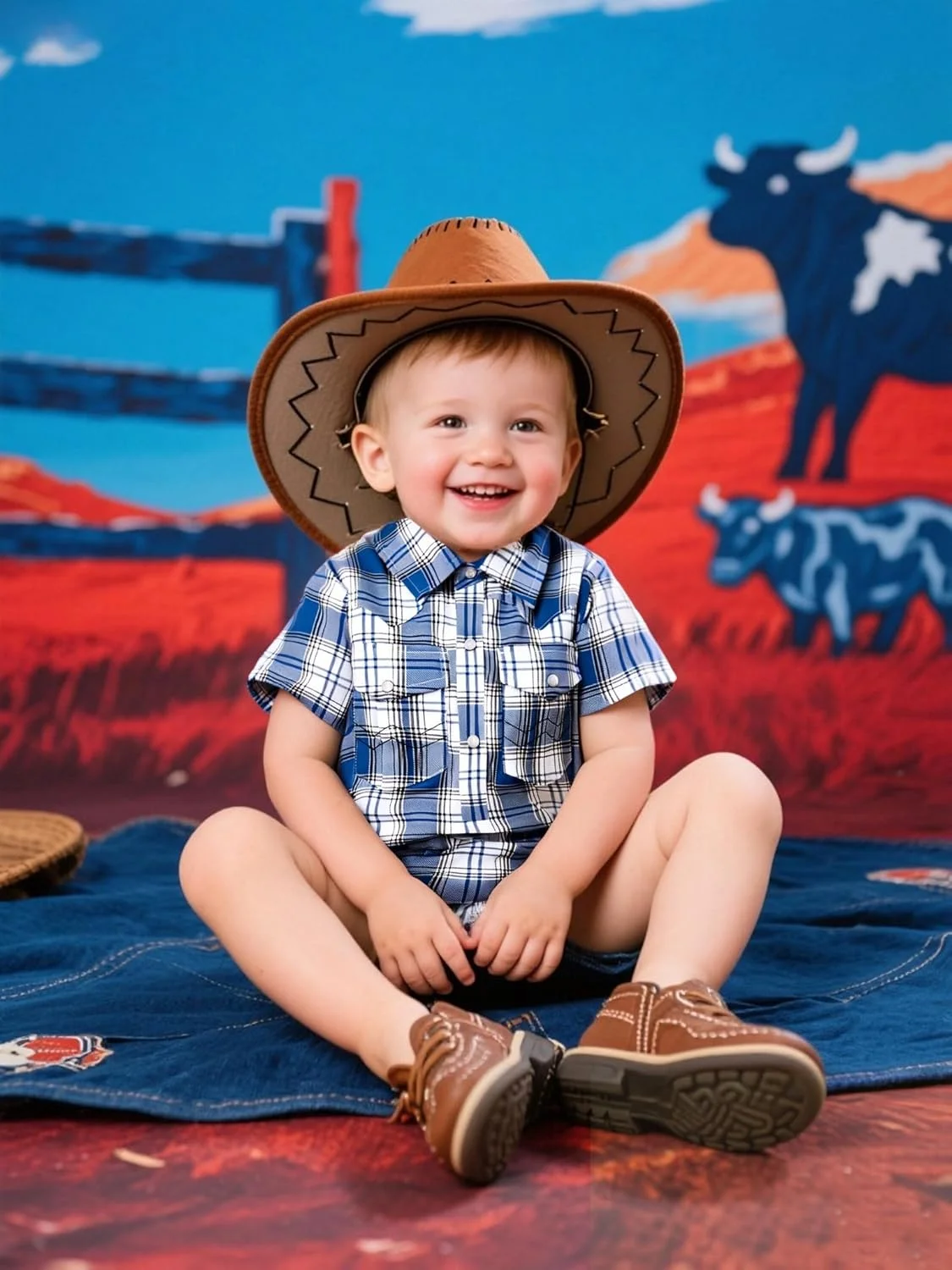 لباس پسرانه نوزادی COSLAND، بادی آستین کوتاه پنبه ای چهارخانه، پیراهن گاوچران کودک، 0-18 ماه لباس پسرانه نوزادی COSLAND، بادی آستین کوتاه پنبه ای چهارخانه، پیراهن گاوچران کودک، 0-18 ماه