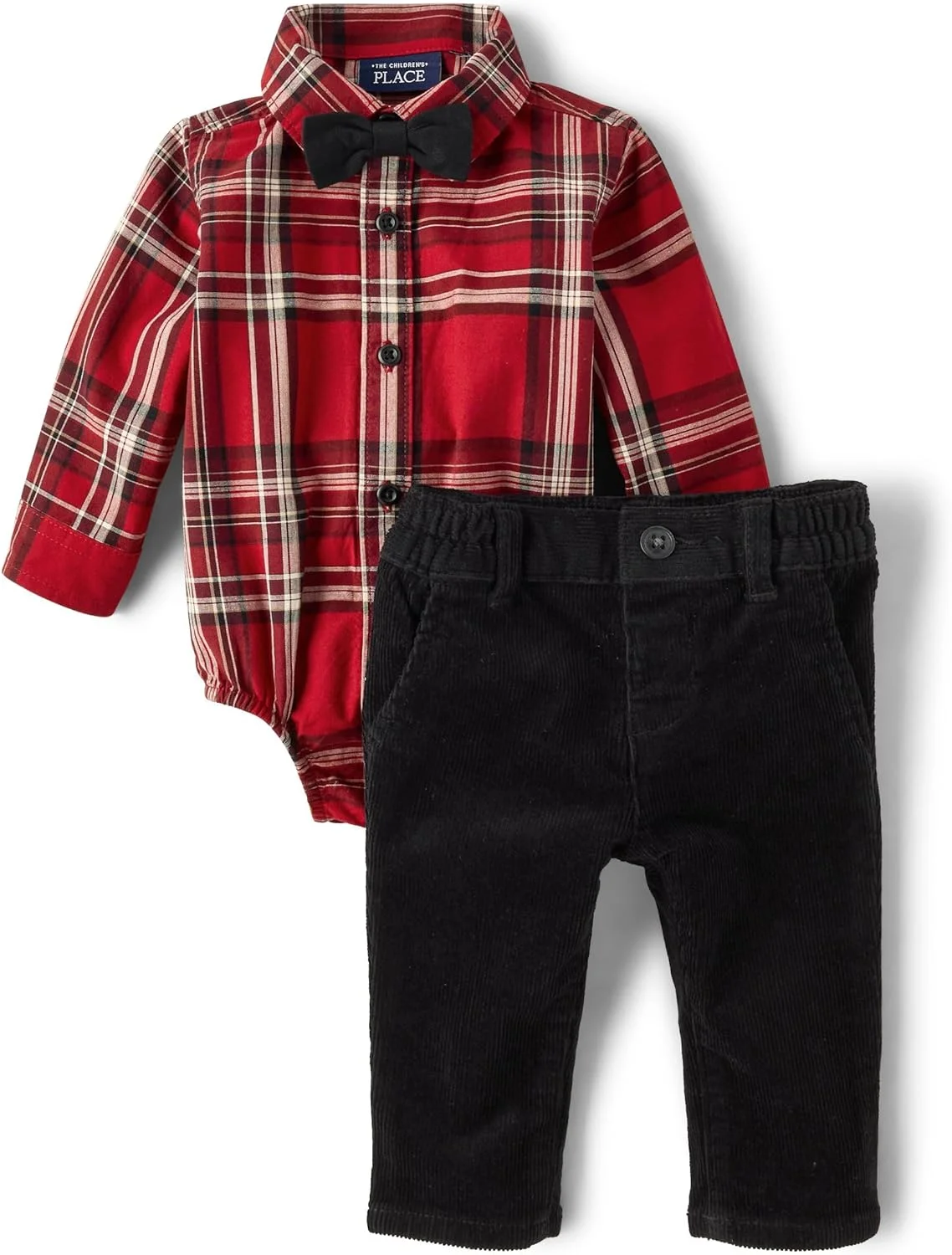 ست پیراهن دکمه دار و شلوار نوزادی پسرانه The Children's Place، دو تکه