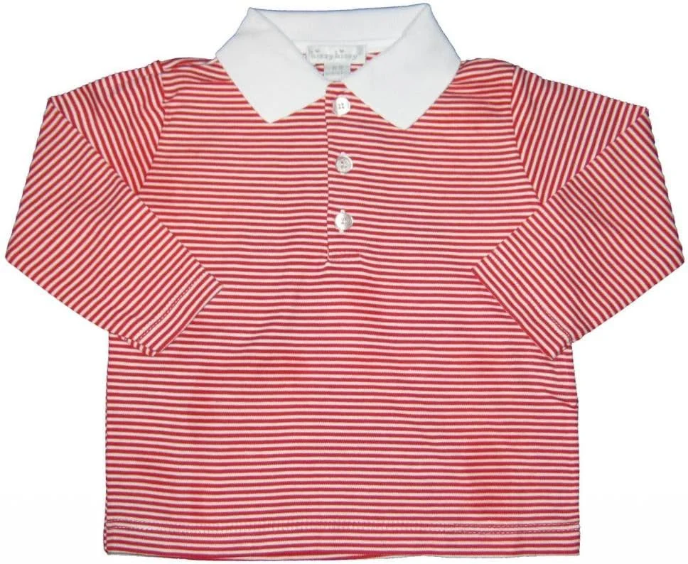 پولوشرت آستین بلند راه راه نوزادی پسرانه