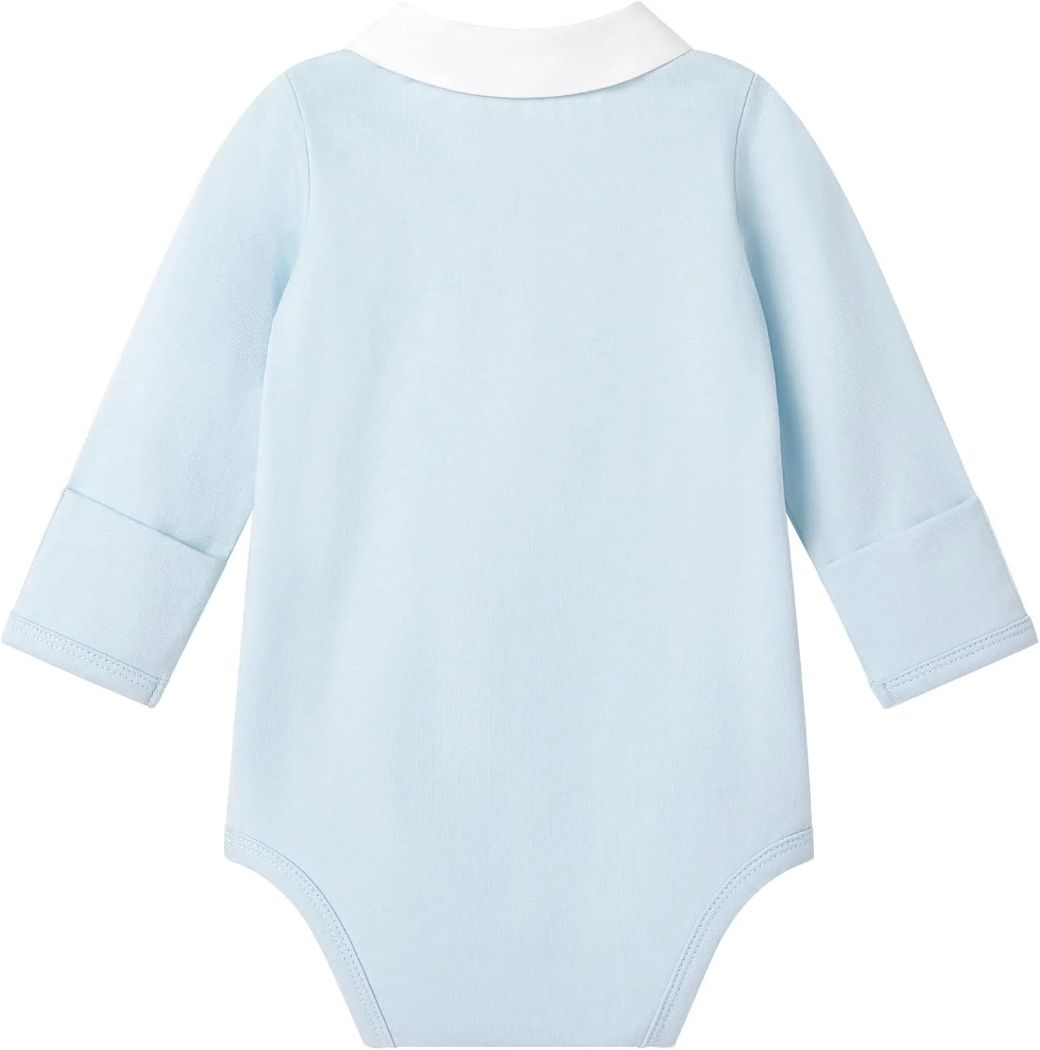 لباس سرهمی 3 تکه نوزاد پسرانه Pureborn، سفید-نقره ای با طرح صلیب (بسته 3 عددی)