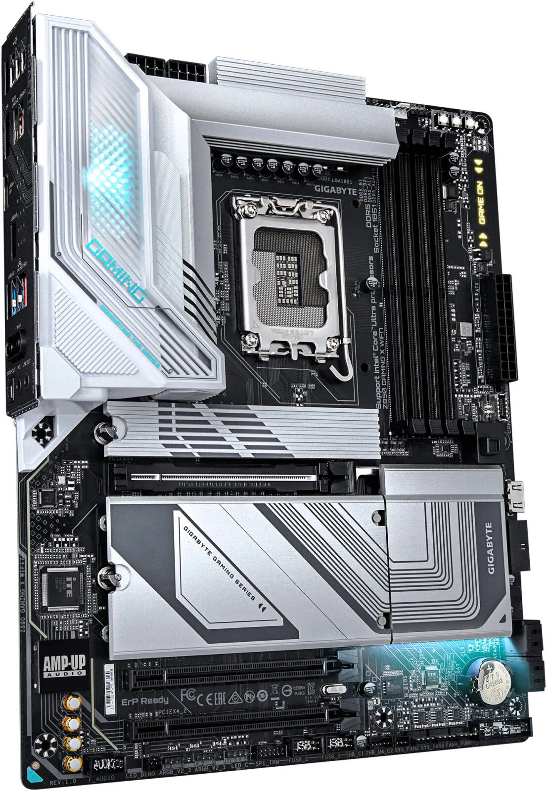 مادربرد GIGABYTE Z890 Gaming X Wi-Fi 7 LGA 1851 ATX، چیپست Intel Z890، دارای 4 اسلات DDR5 DIMM، حداکثر حافظه 256 گیگابایت، Wi-Fi 7 و BT 5.4، PCIe 5.0 x16، 4 اسلات M.2، مشکی | Z890-GAMING-X-WIFI7